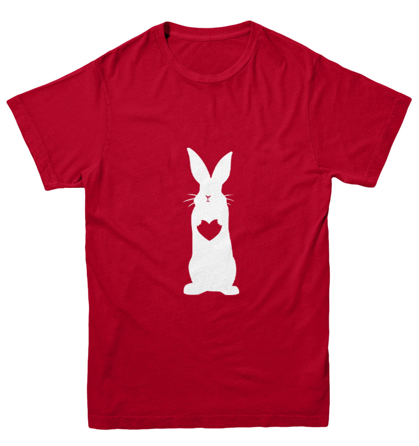 THE MUSEUM VISITOR★韓国★RABBIT PRINTED HEART T-SHIRTS RABBIT PRINTED HEART T-SHIRTS (WHITE) : THE MUSEUM VISITOR