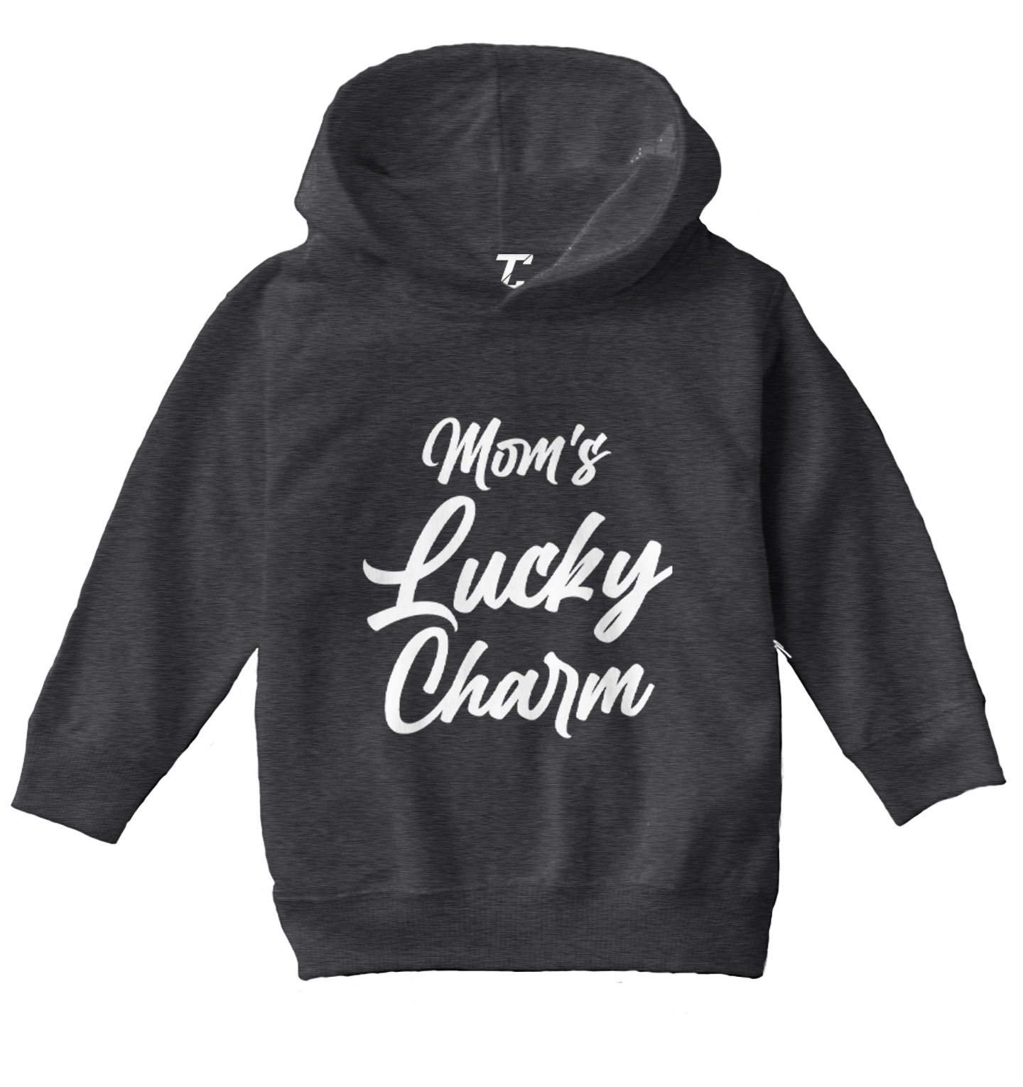 Mom's Lucky Charm - Shamrock Clover St. Patrick's Day Toddler/Youth Hoodie - Picture 3 of 12