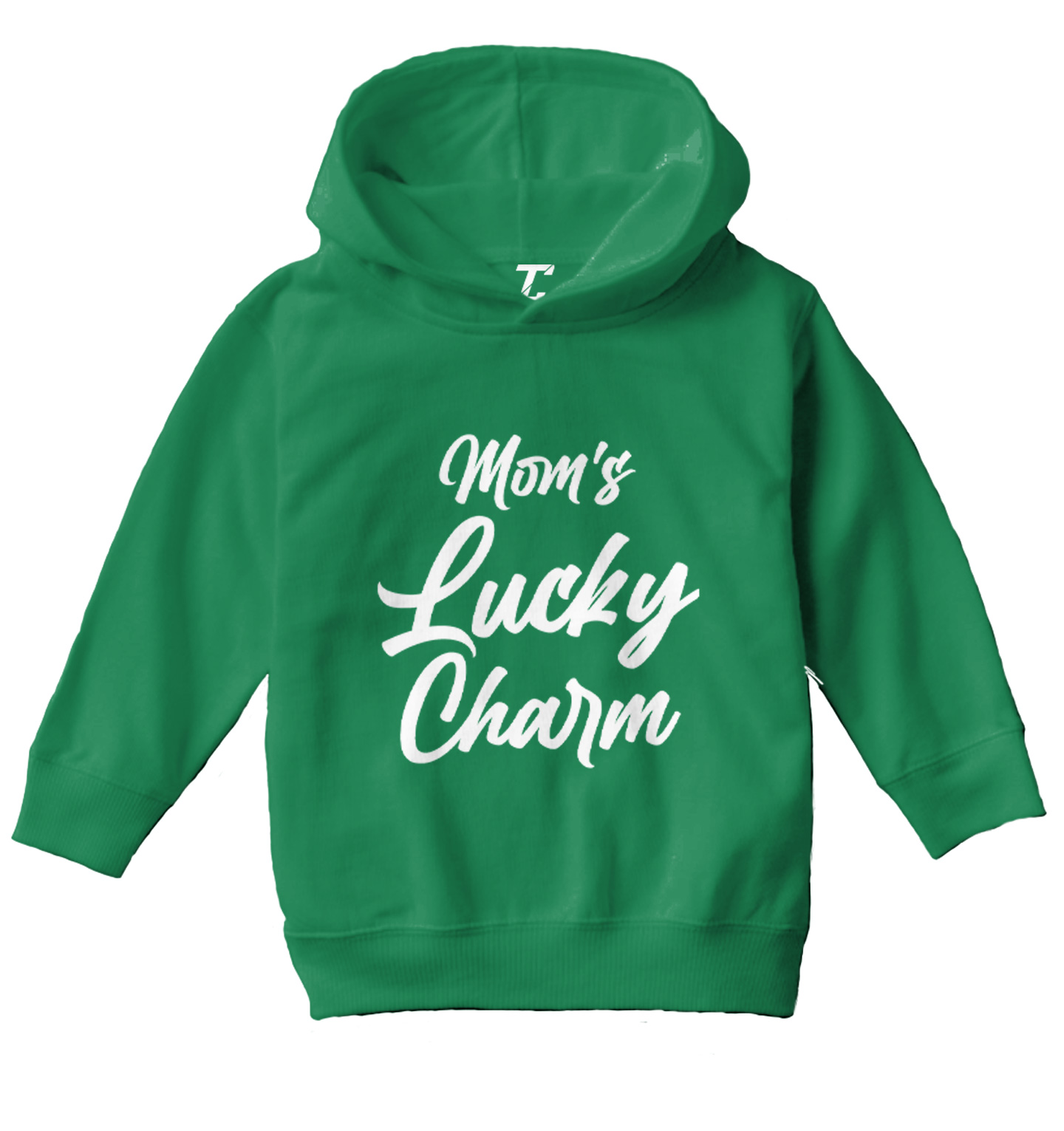 Mom's Lucky Charm - Shamrock Clover St. Patrick's Day Toddler/Youth Hoodie - Picture 5 of 12