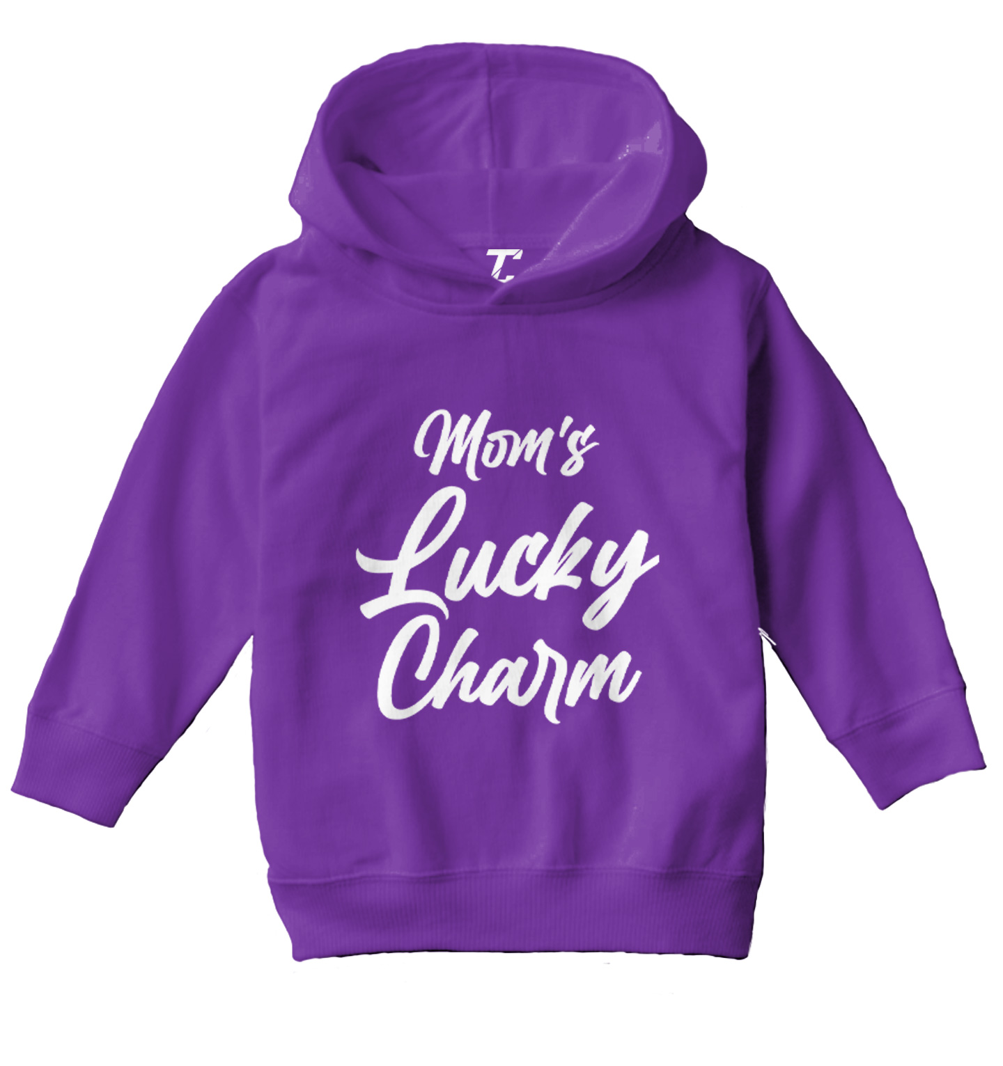 Mom's Lucky Charm - Shamrock Clover St. Patrick's Day Toddler/Youth Hoodie - Picture 9 of 12
