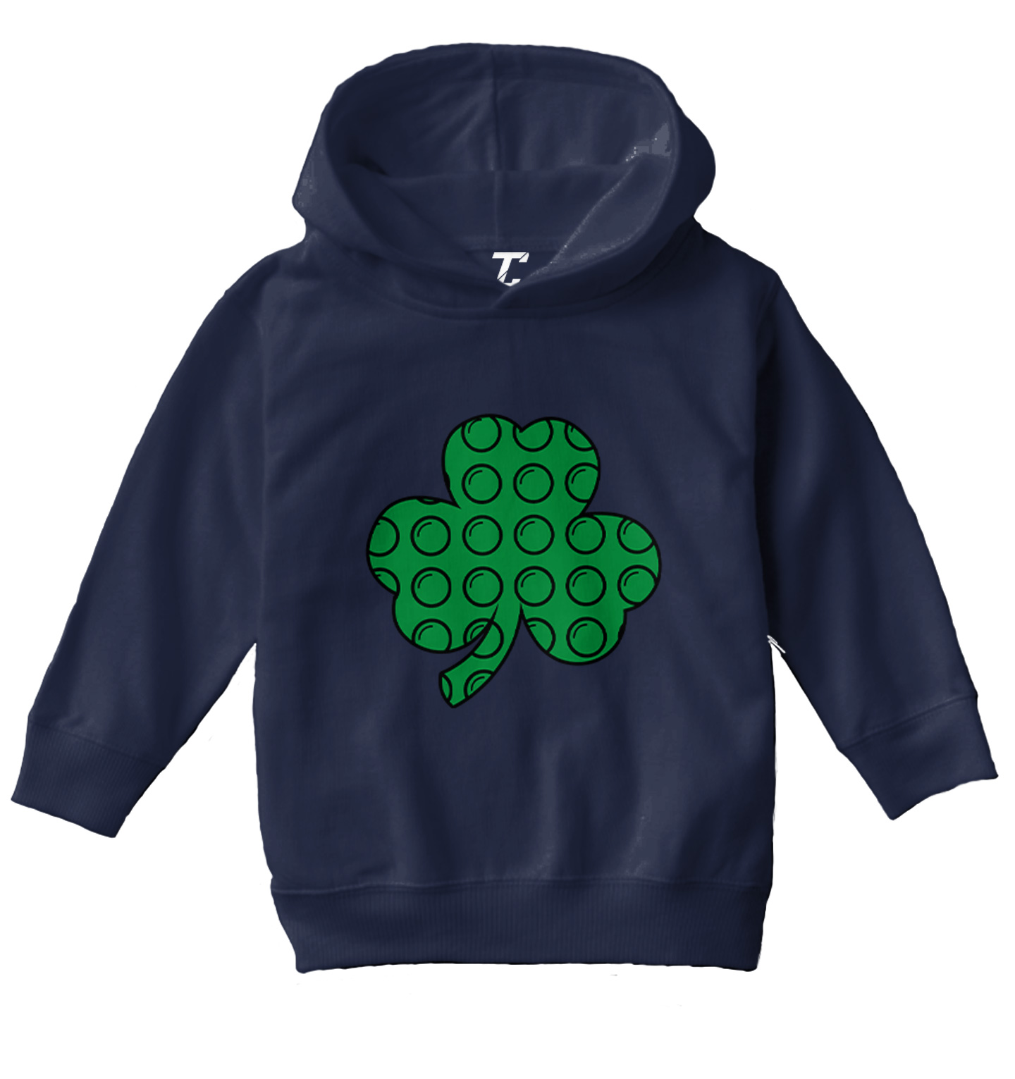 Shamrock Pop It - Fidget Fun Cool St. Patrick's Day Toddler/Youth Hoodie - Picture 7 of 12