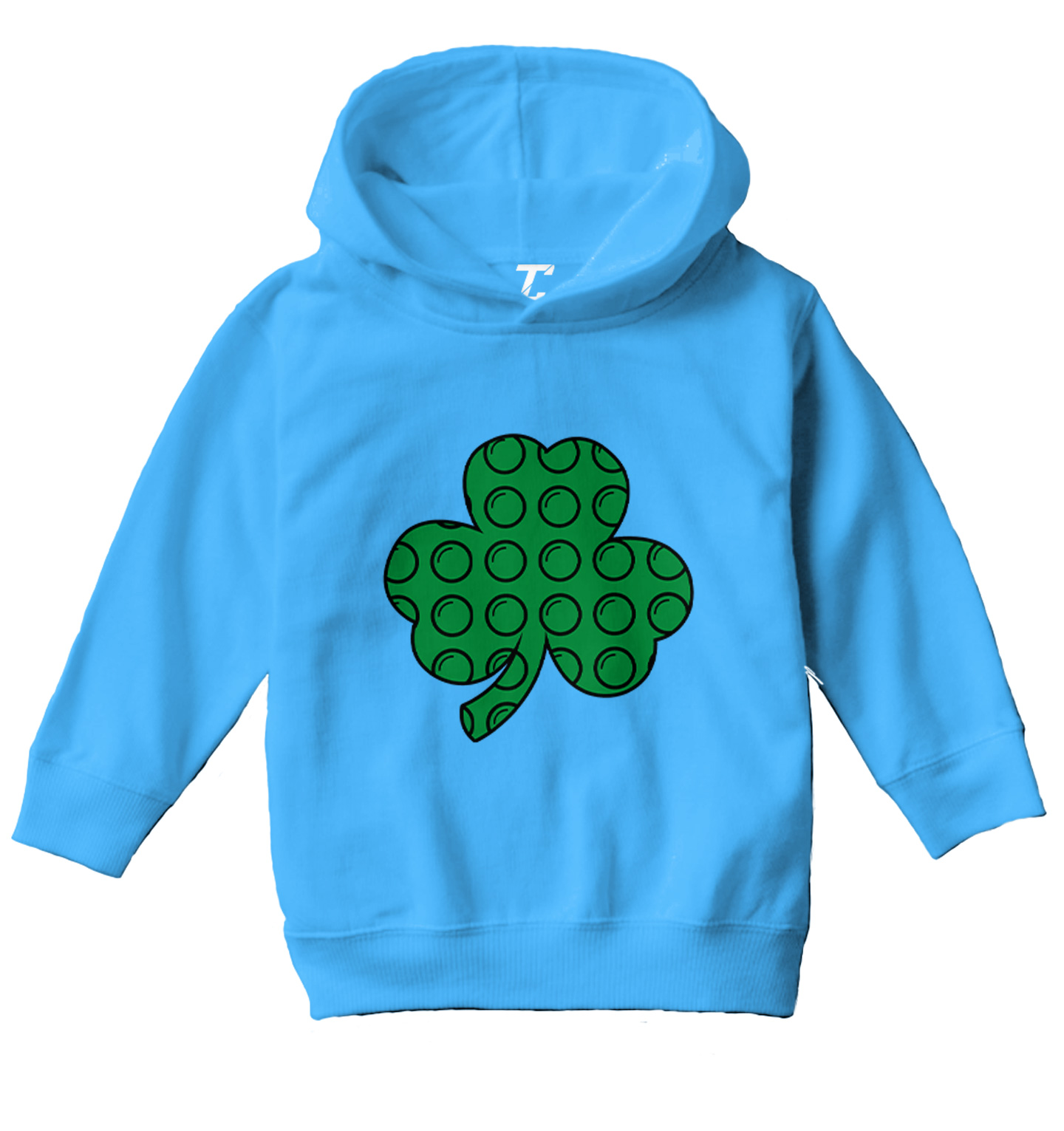 Shamrock Pop It - Fidget Fun Cool St. Patrick's Day Toddler/Youth Hoodie - Picture 12 of 12