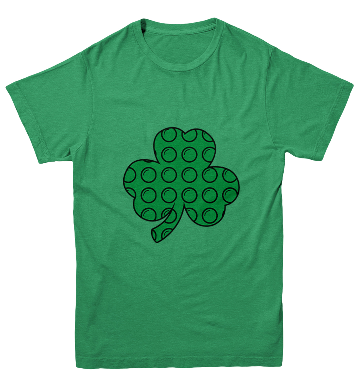 Shamrock Pop It - Fidget Fun Cool St. Patrick's Day Youth T-Shirt - Picture 4 of 20