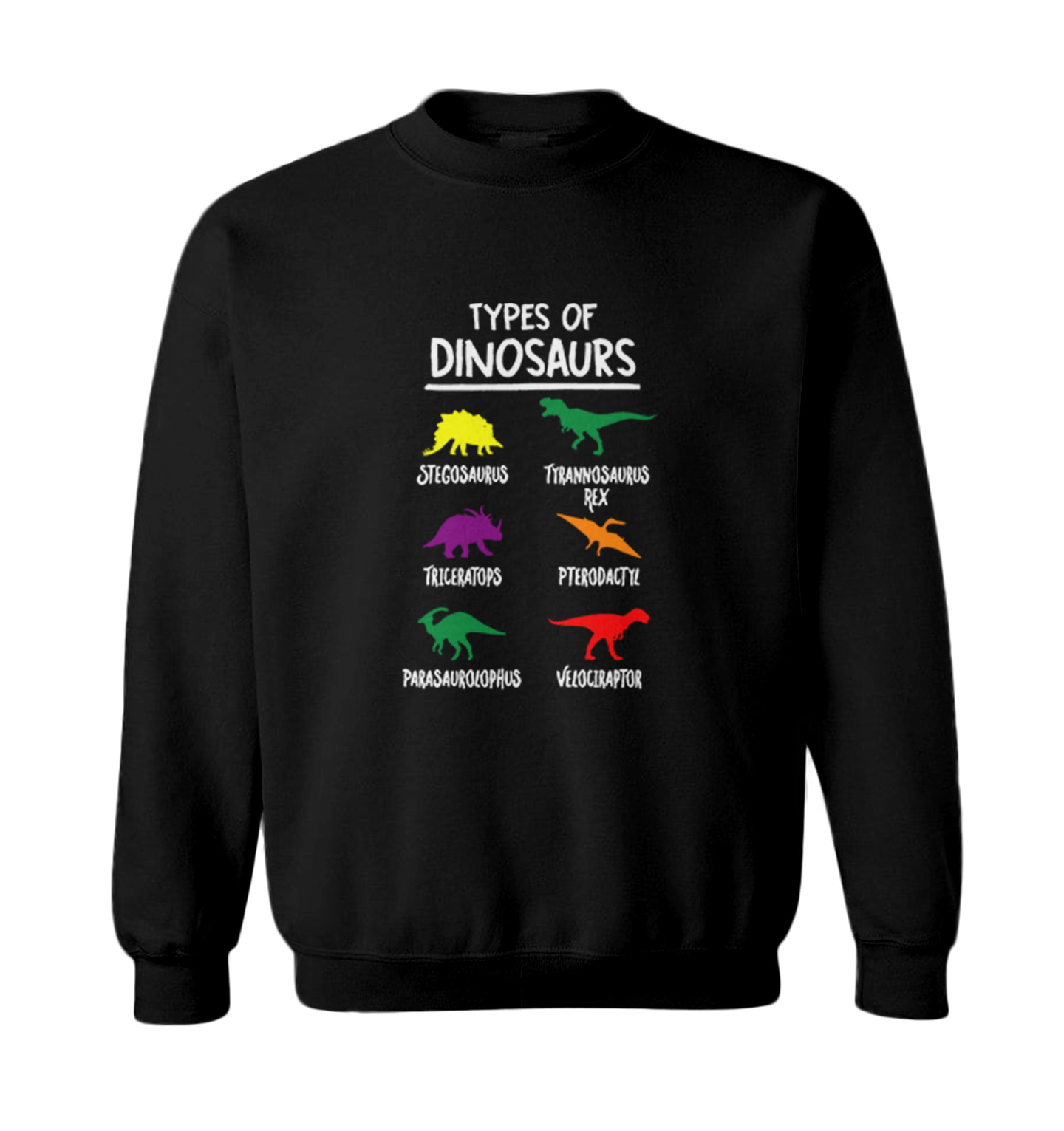 Types Of Dinosaurs - T Rex Fossils Tyrannosaurus Cool Toddler Crewneck Sweater - Picture 2 of 8
