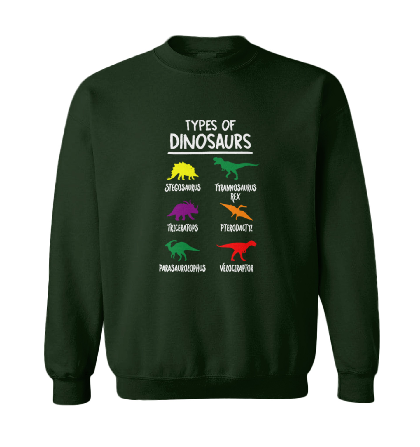 Types Of Dinosaurs - T Rex Fossils Tyrannosaurus Cool Toddler Crewneck Sweater - Picture 3 of 8