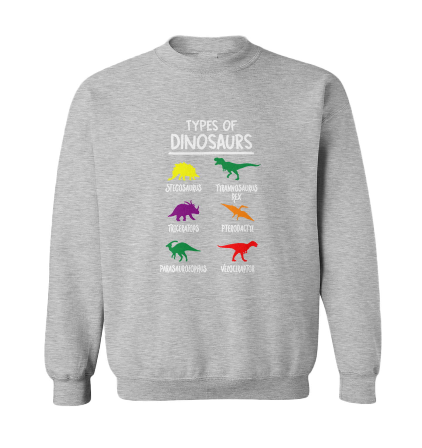 Types Of Dinosaurs - T Rex Fossils Tyrannosaurus Cool Toddler Crewneck Sweater - Picture 4 of 8