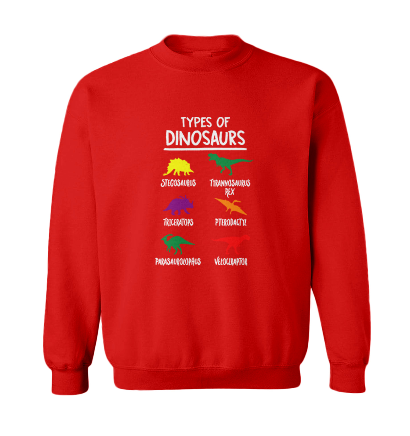 Types Of Dinosaurs - T Rex Fossils Tyrannosaurus Cool Toddler Crewneck Sweater - Picture 7 of 8