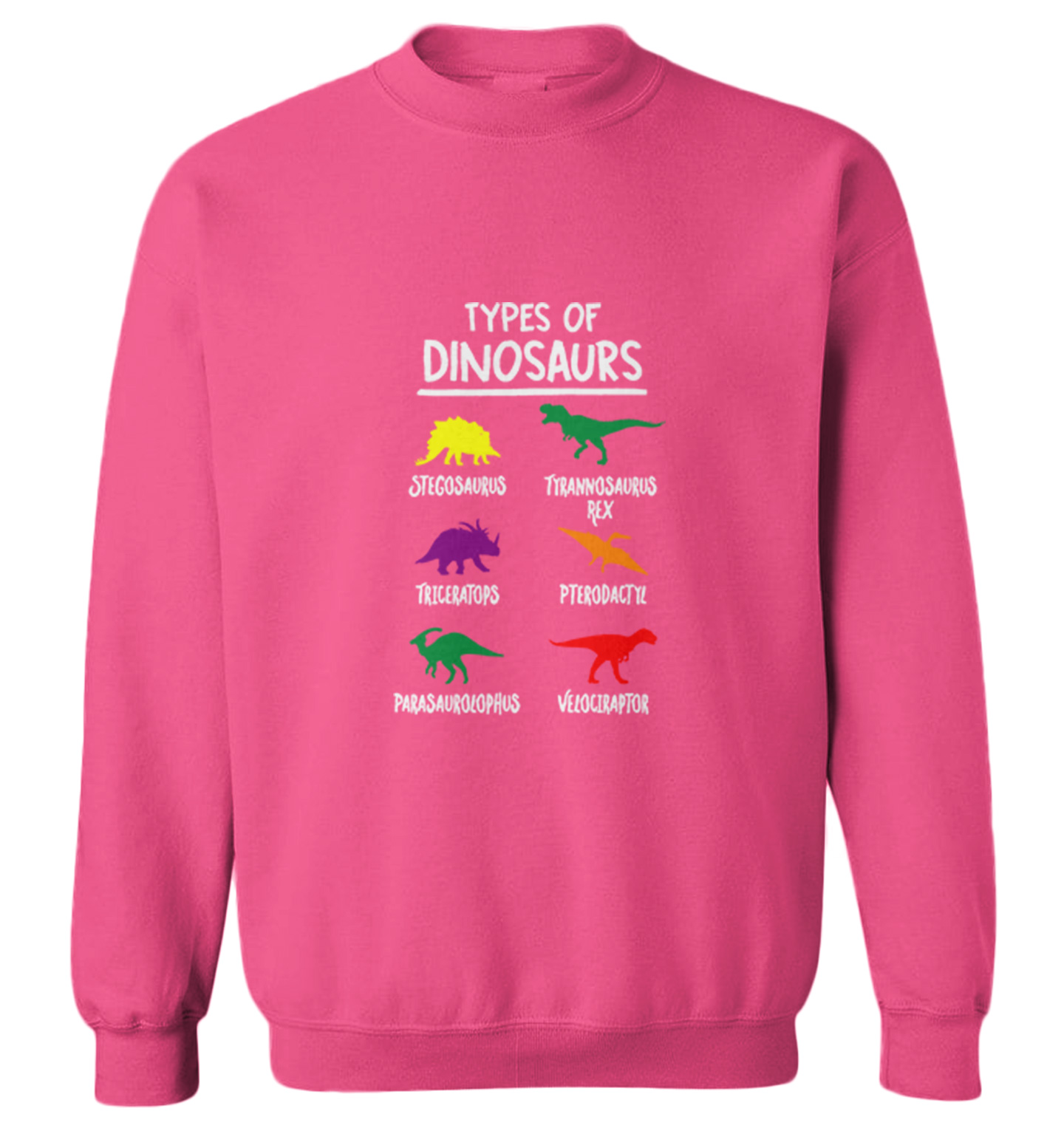 Types Of Dinosaurs - T Rex Fossils Tyrannosaurus Cool Toddler Crewneck Sweater - Picture 6 of 8
