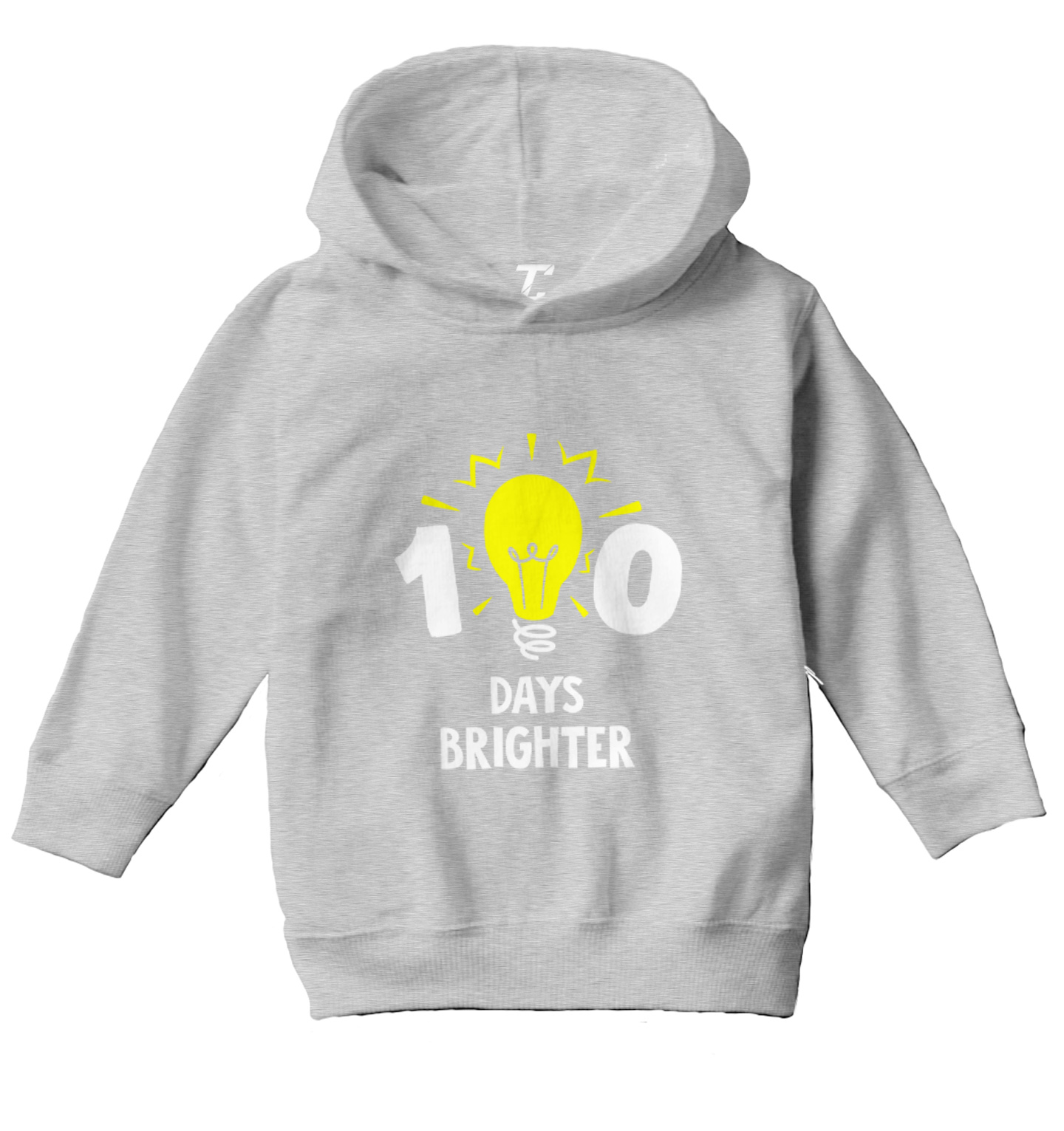 100 Days Brighter - Lightbulb Bright Student School Toddler/Youth Hoodie - Picture 6 of 12