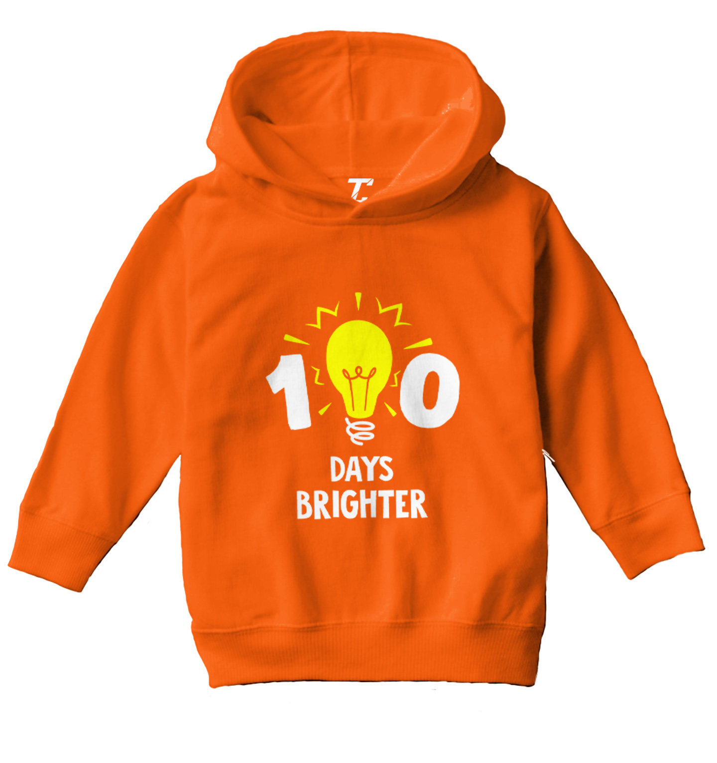 100 Days Brighter - Lightbulb Bright Student School Toddler/Youth Hoodie - Picture 8 of 12