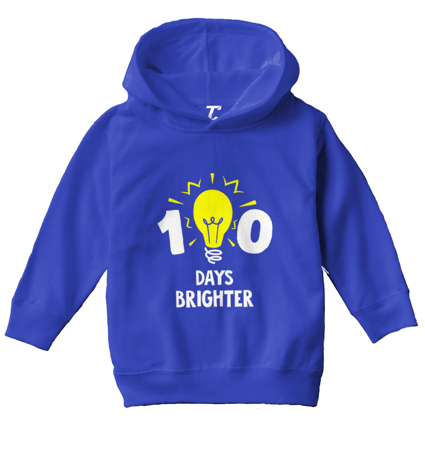 100 Days Brighter - Lightbulb Bright Student School Toddler/Youth Hoodie - Picture 11 of 12