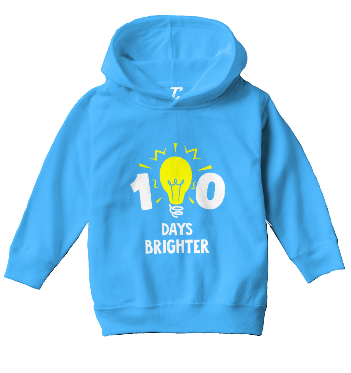 100 Days Brighter - Lightbulb Bright Student School Toddler/Youth Hoodie - Picture 12 of 12