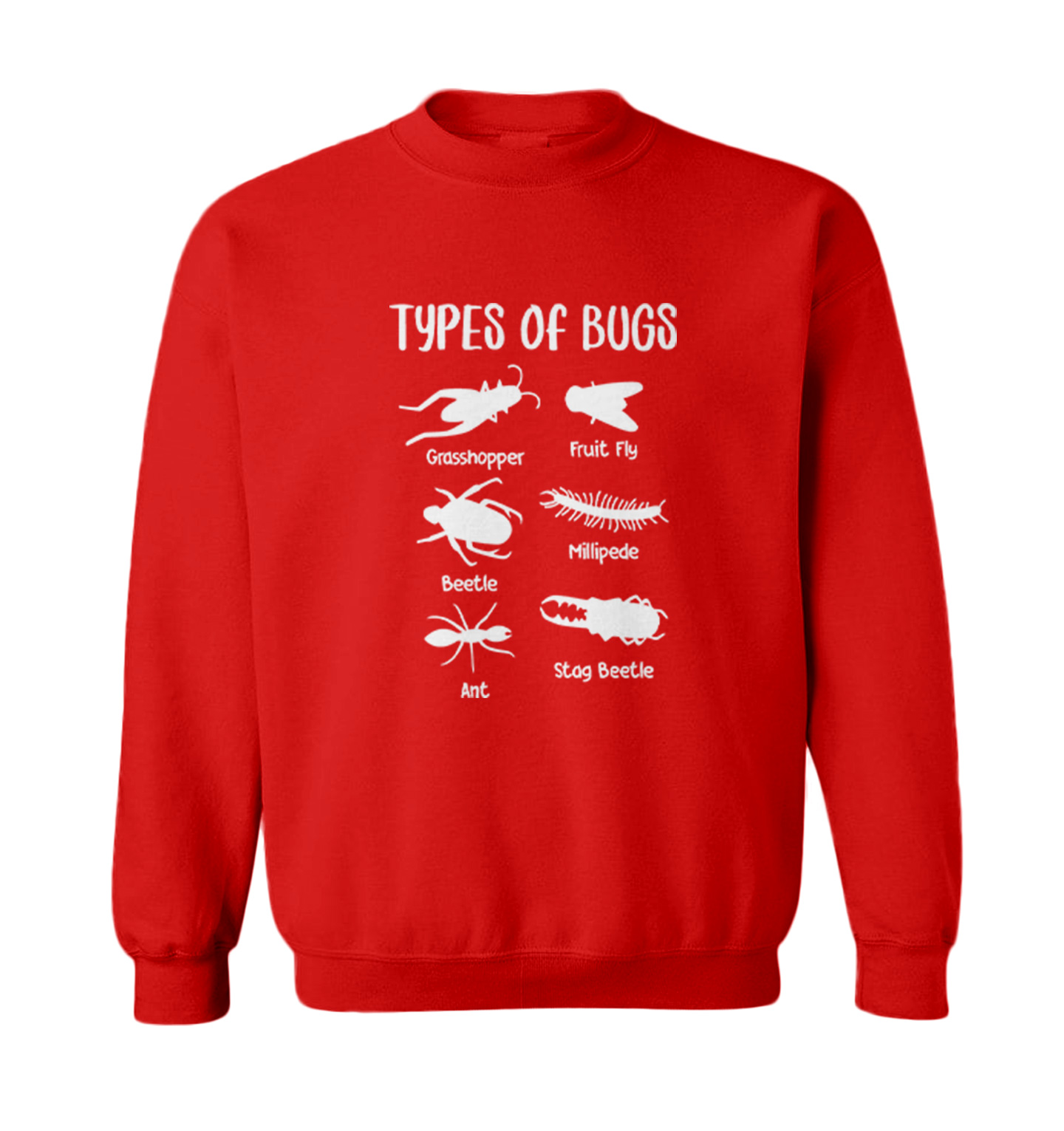 Types Of Bugs - Insects Cool Grasshopper Ant Beetle Toddler Crewneck Sweater - Picture 7 of 8