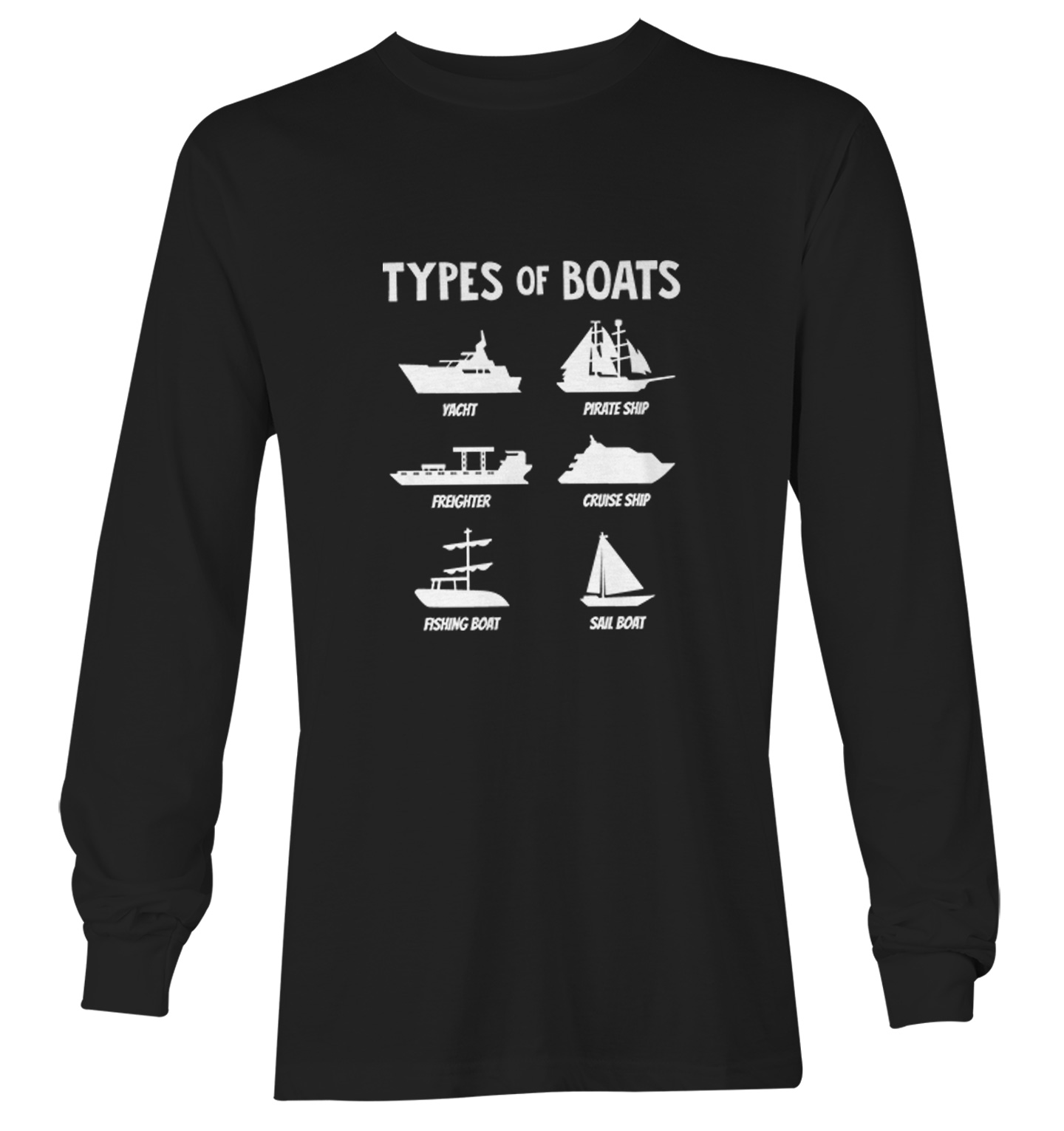 Types of Boats - Yacht Sail Fishing Summer Ocean Water Youth T-Shirt - Picture 13 of 20