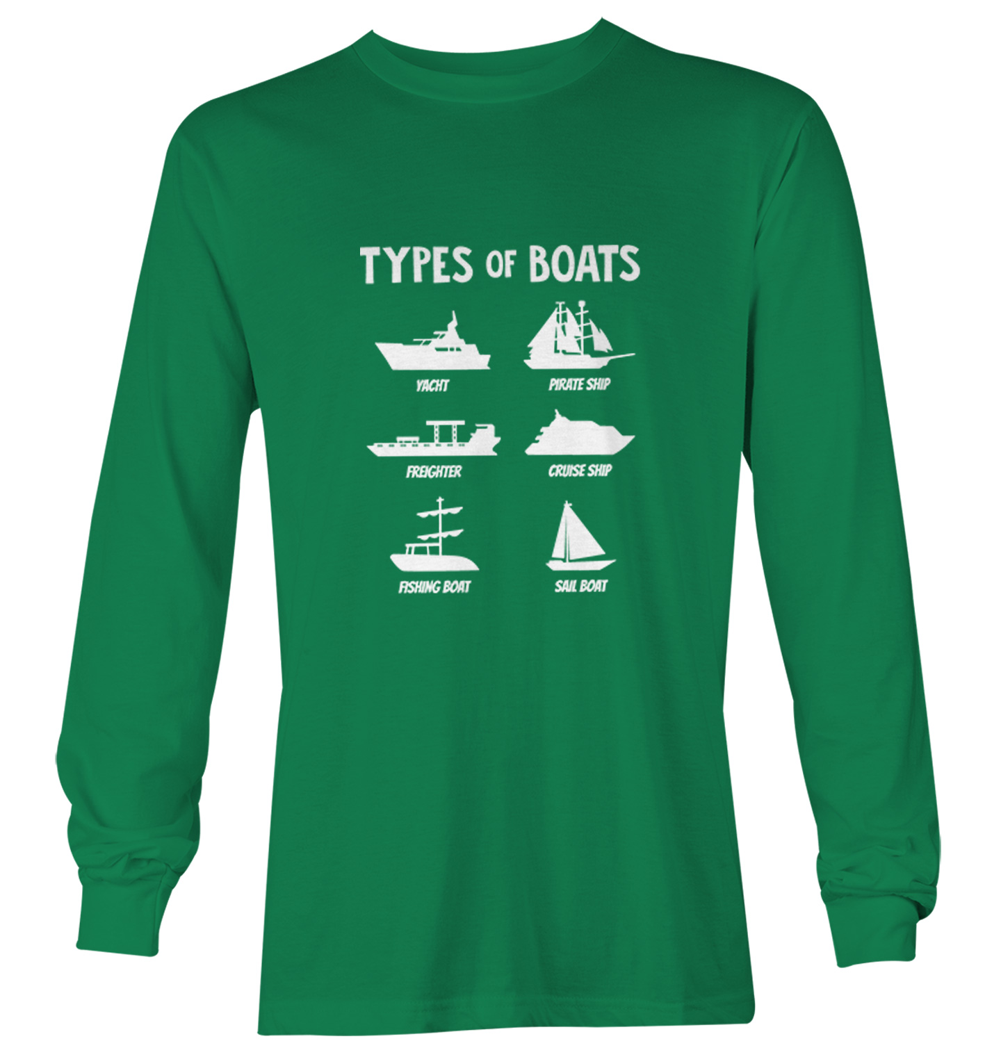 Types of Boats - Yacht Sail Fishing Summer Ocean Water Youth T-Shirt - Picture 15 of 20