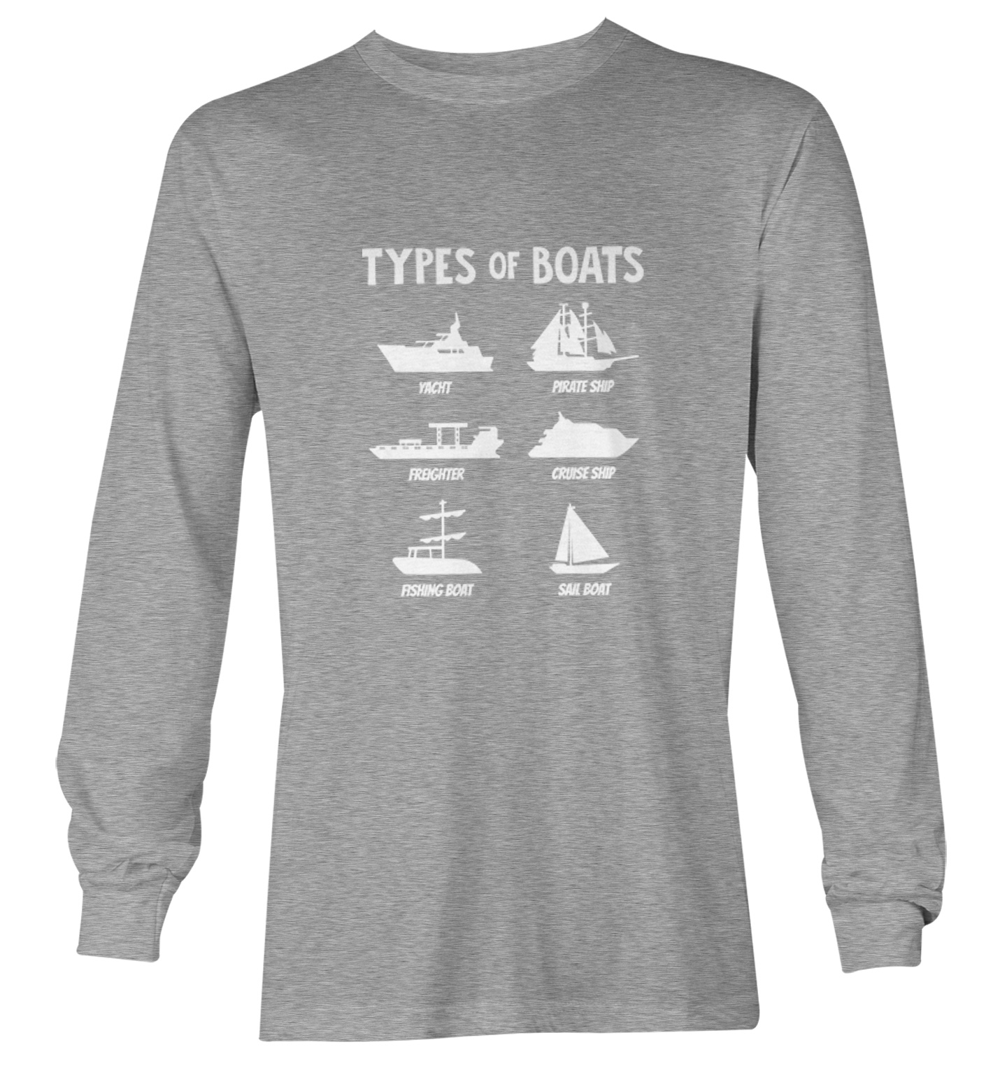 Types of Boats - Yacht Sail Fishing Summer Ocean Water Youth T-Shirt - Picture 16 of 20