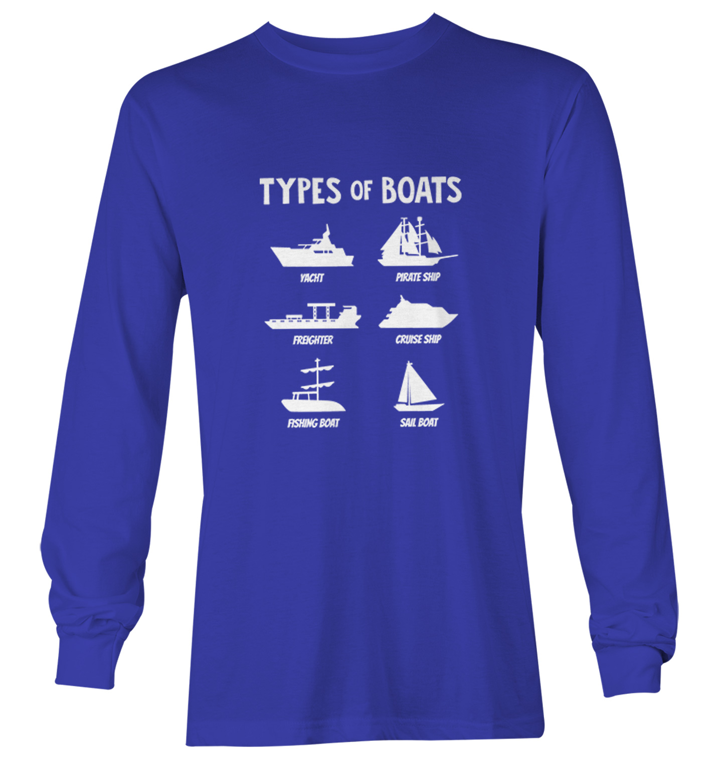 Types of Boats - Yacht Sail Fishing Summer Ocean Water Youth T-Shirt - Picture 20 of 20