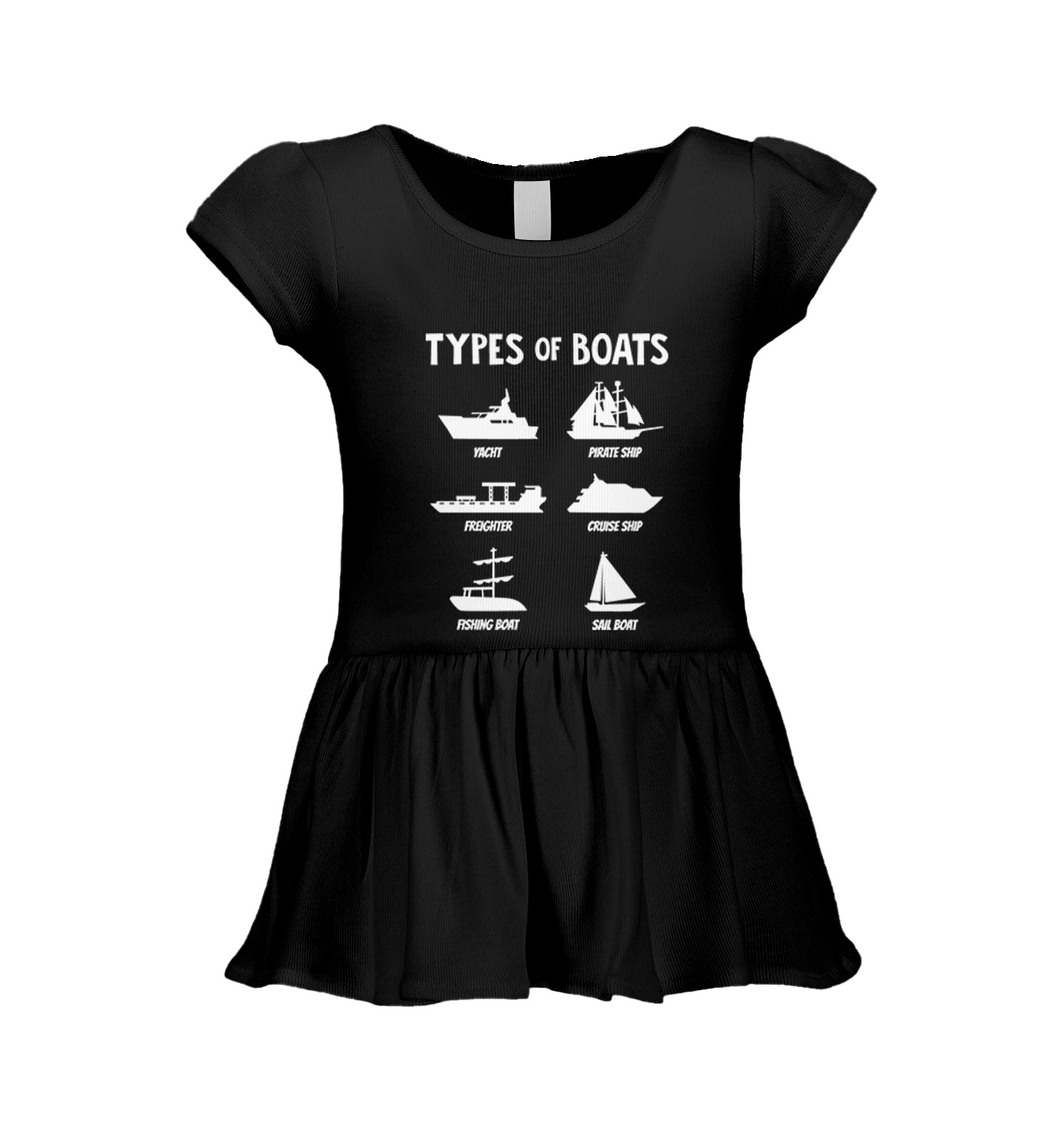 Types of Boats – Yacht Sail Fishing Summer Ocean Water Infant/Toddler Dress
