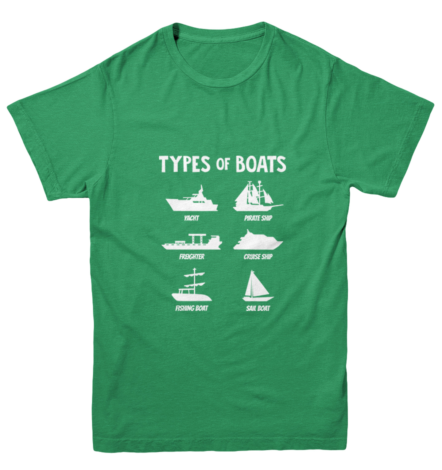 Types of Boats - Yacht Sail Fishing Summer Ocean Water Youth T-Shirt - Picture 4 of 20