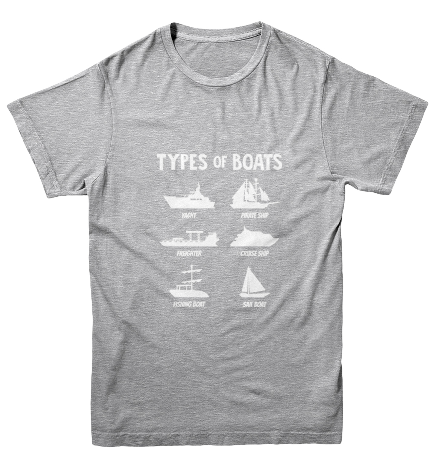 Types of Boats - Yacht Sail Fishing Summer Ocean Water Youth T-Shirt - Picture 6 of 20