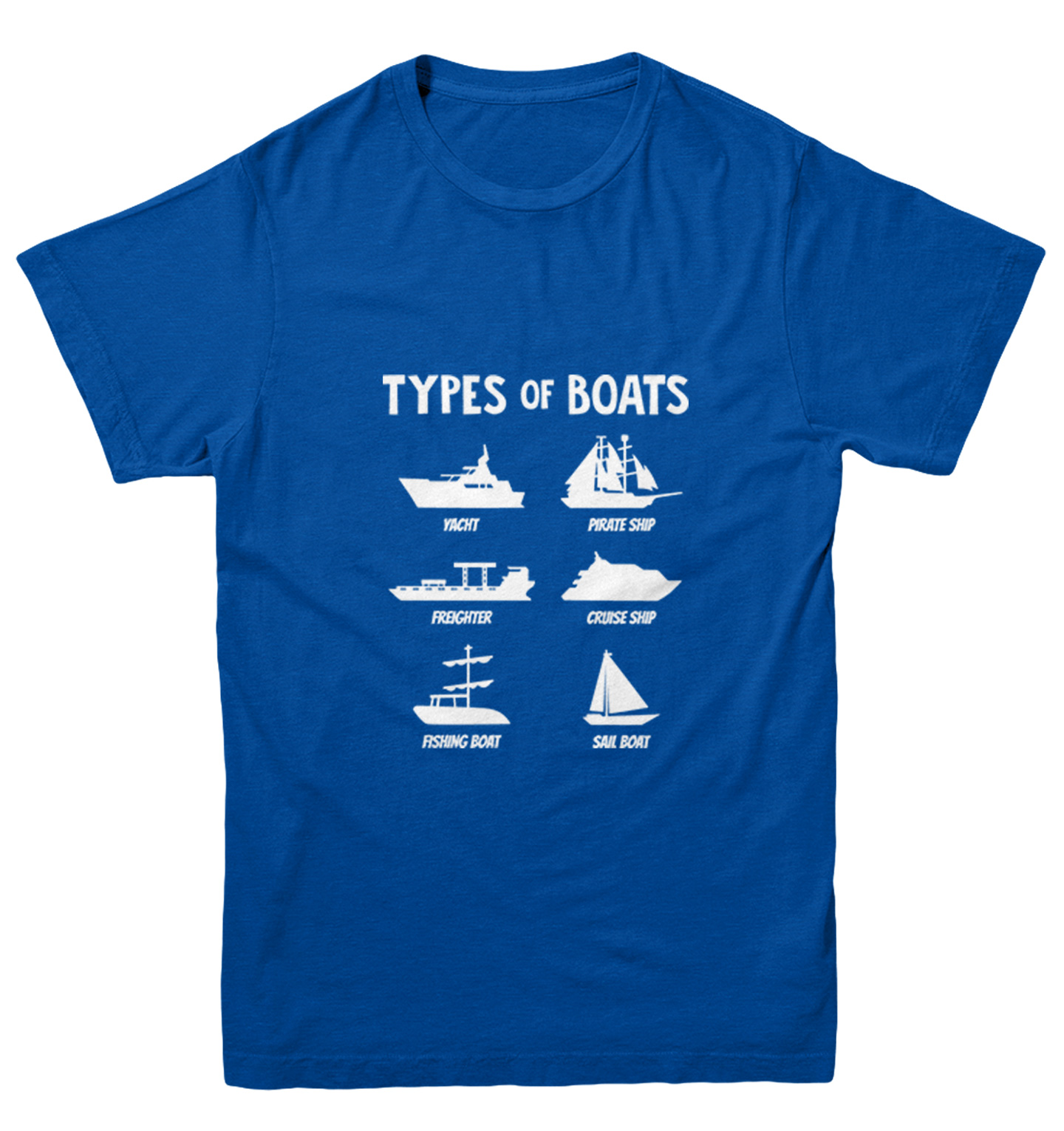 Types of Boats - Yacht Sail Fishing Summer Ocean Water Youth T-Shirt - Picture 12 of 20