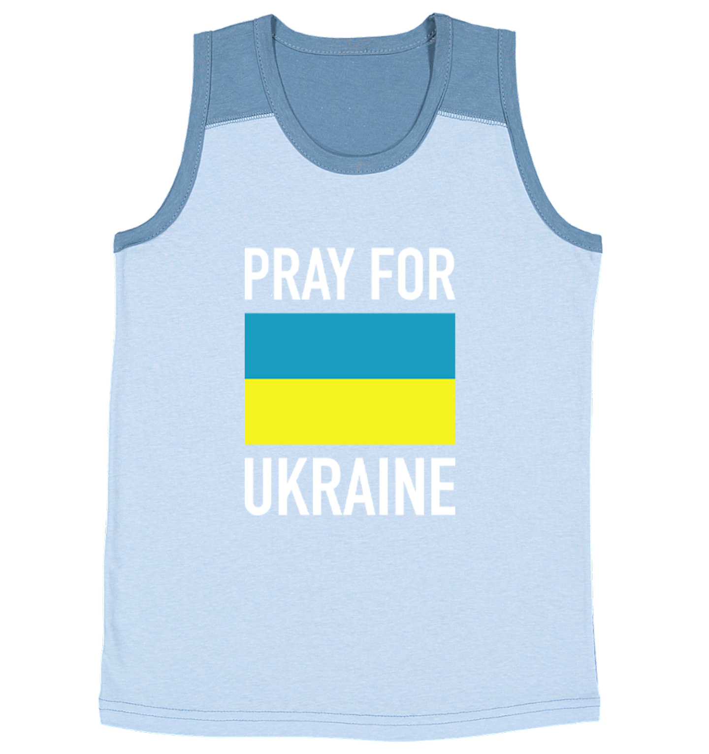Pray For Ukraine - Ukrainian Country Pride Proud No War Youth Contrast Tank Top - Picture 4 of 7