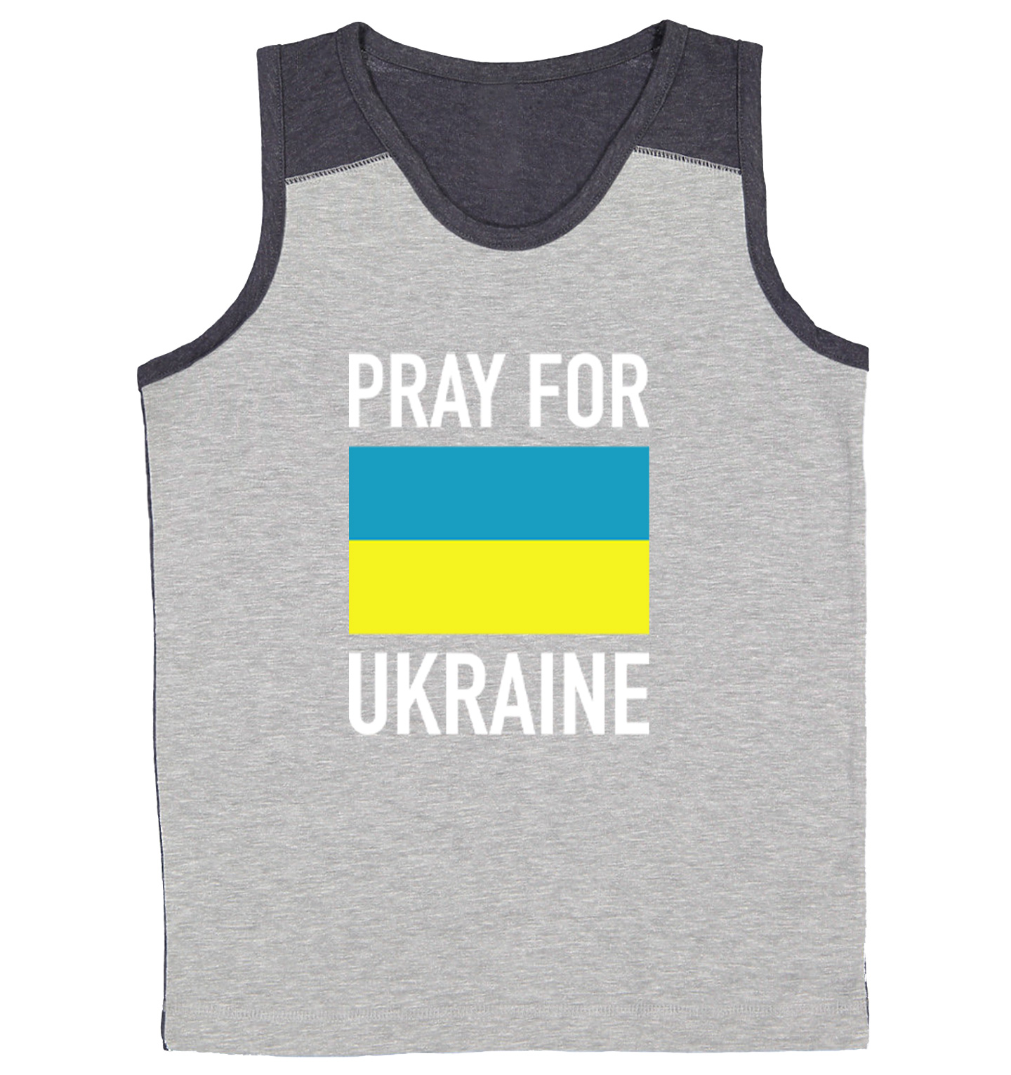 Pray For Ukraine - Ukrainian Country Pride Proud No War Youth Contrast Tank Top - Picture 6 of 7