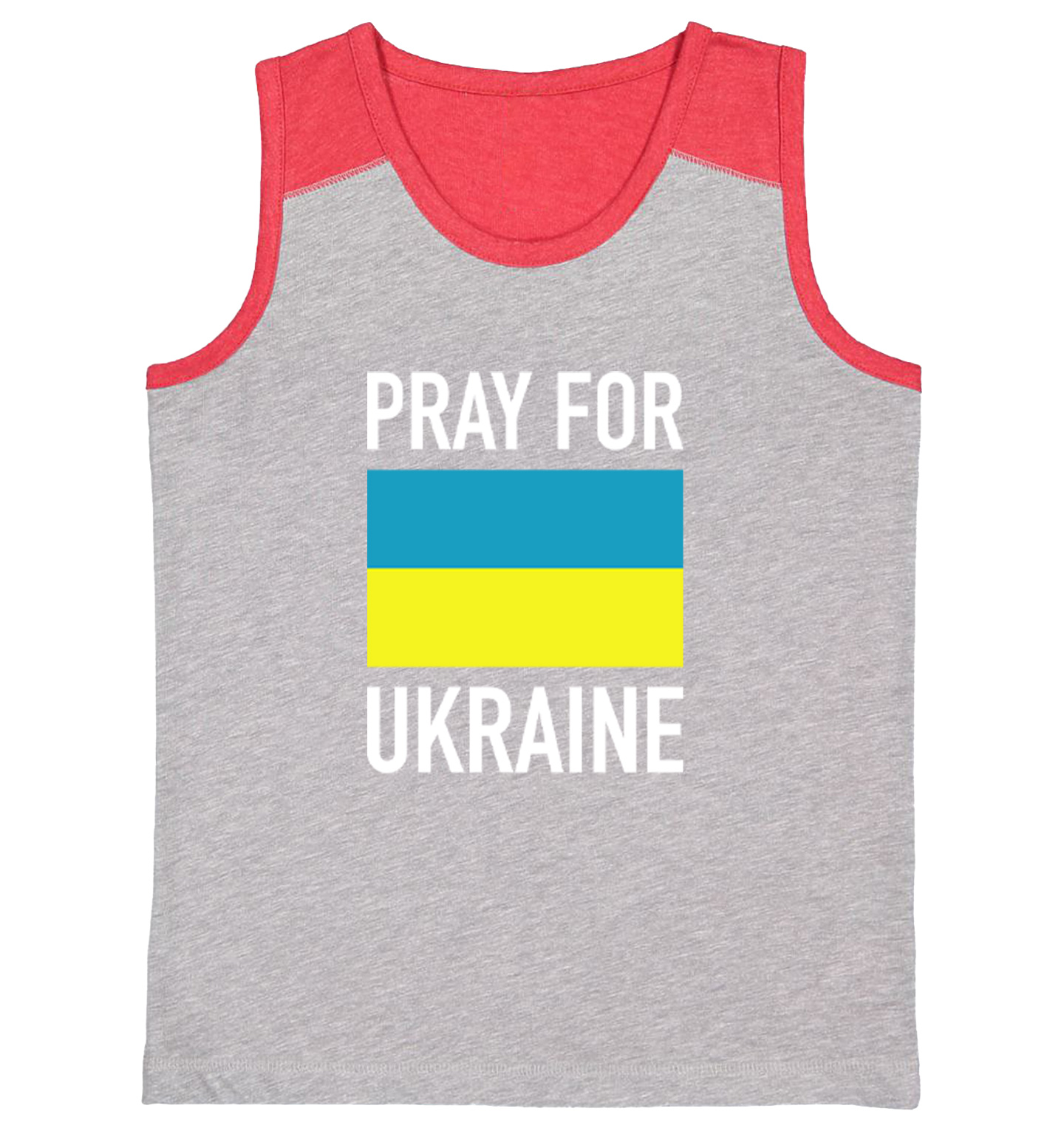 Pray For Ukraine - Ukrainian Country Pride Proud No War Youth Contrast Tank Top - Picture 7 of 7