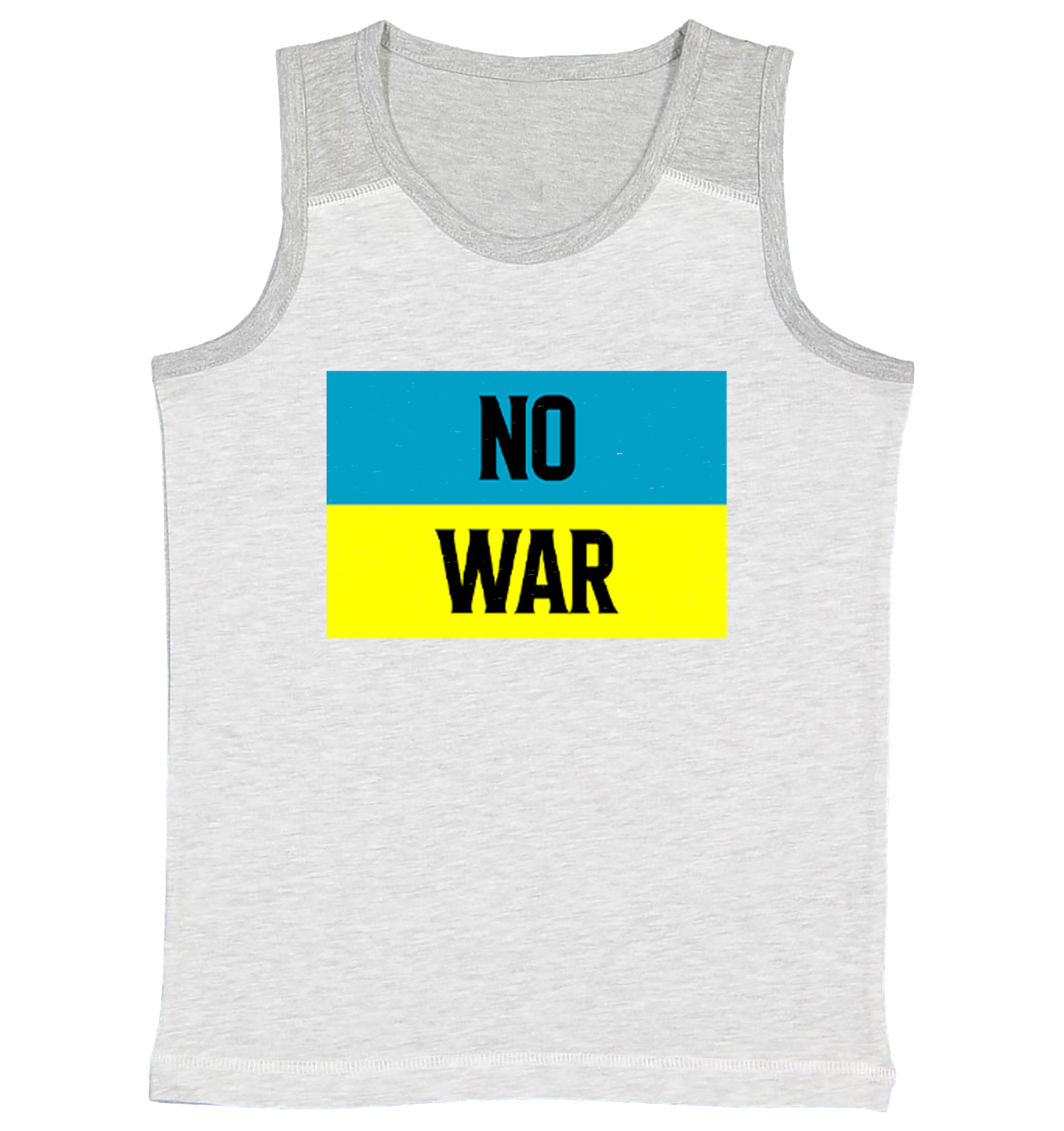 No War - Ukraine Flag Peace Ukrainian Pride Support Youth Contrast Tank Top - Picture 5 of 7