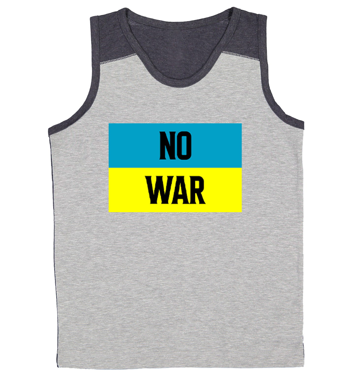 No War - Ukraine Flag Peace Ukrainian Pride Support Youth Contrast Tank Top - Picture 6 of 7
