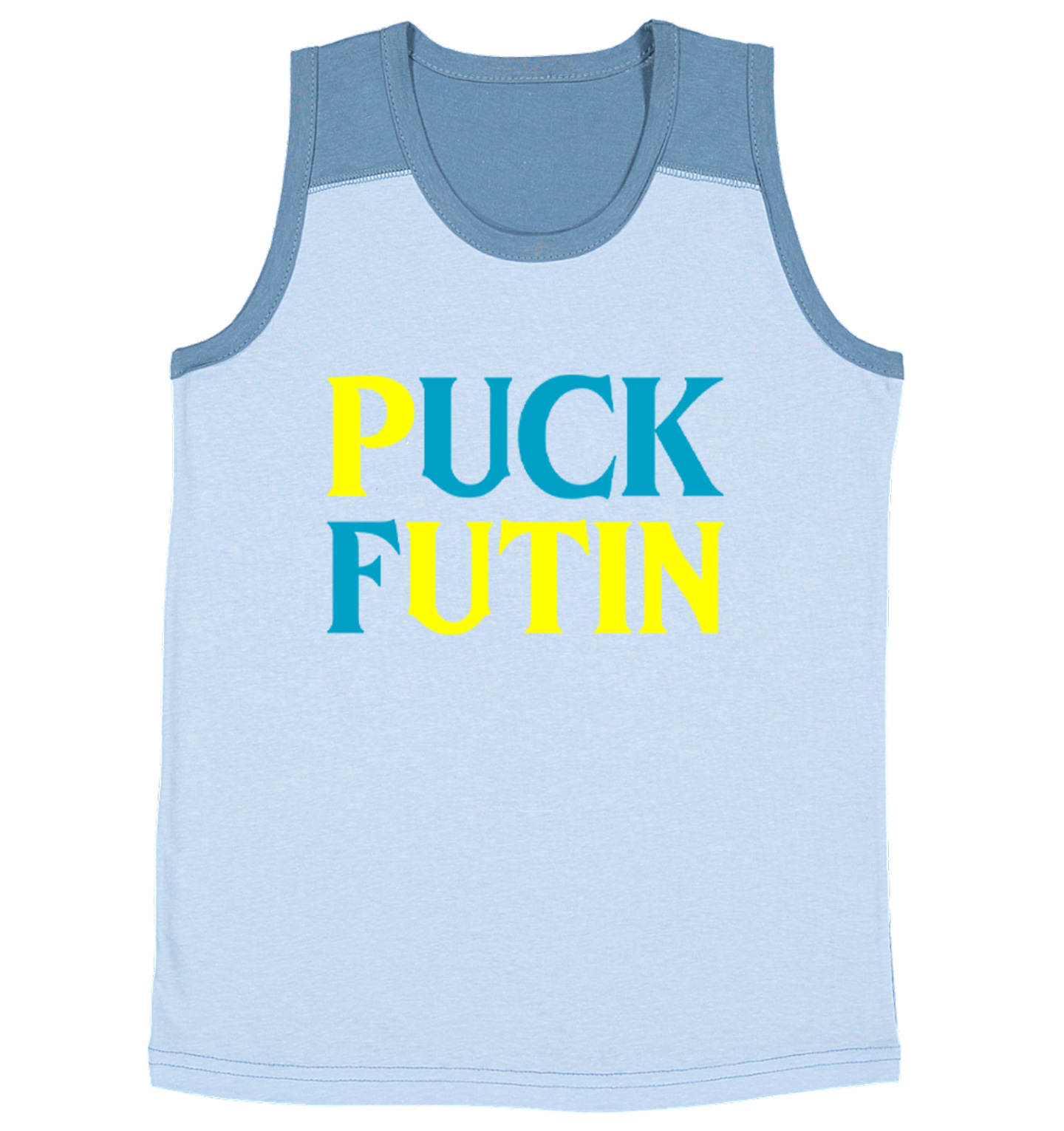 Puck Futin - Ukraine Pride Proud Country Stop War Peace Youth Contrast Tank Top - Picture 4 of 7