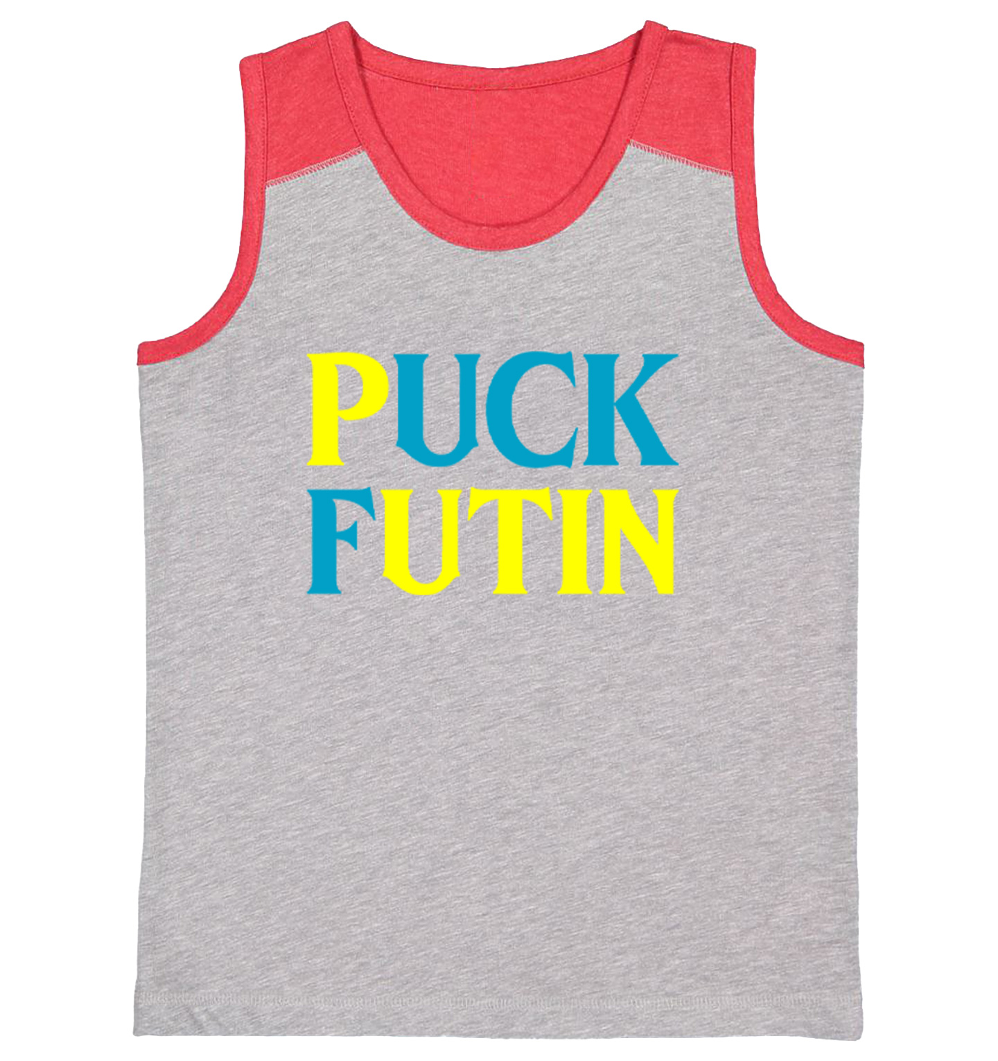 Puck Futin - Ukraine Pride Proud Country Stop War Peace Youth Contrast Tank Top - Picture 7 of 7