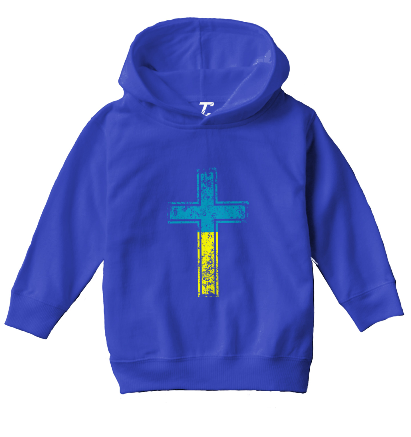 Cross With Ukraine Colors - Ukrainian Pride Proud Peace Toddler/Youth Hoodie - Picture 11 of 12