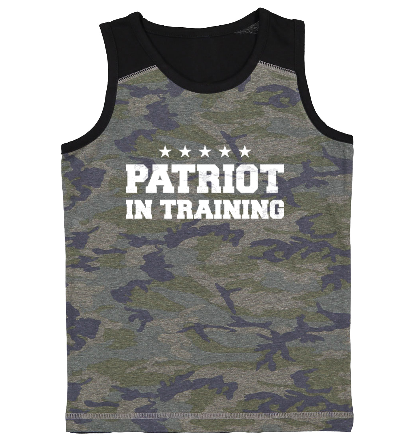 Patriot In Training - Military United States Proud Youth Contrast Tank Top - Picture 2 of 7