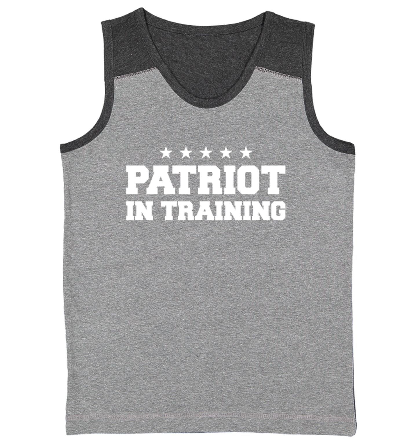 Patriot In Training - Military United States Proud Youth Contrast Tank Top - Picture 3 of 7