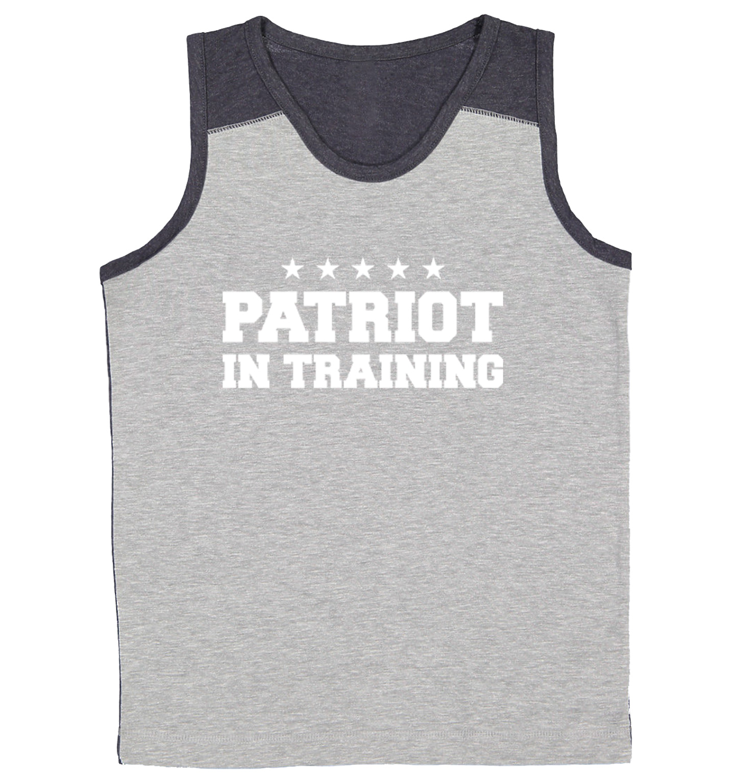Patriot In Training - Military United States Proud Youth Contrast Tank Top - Picture 6 of 7