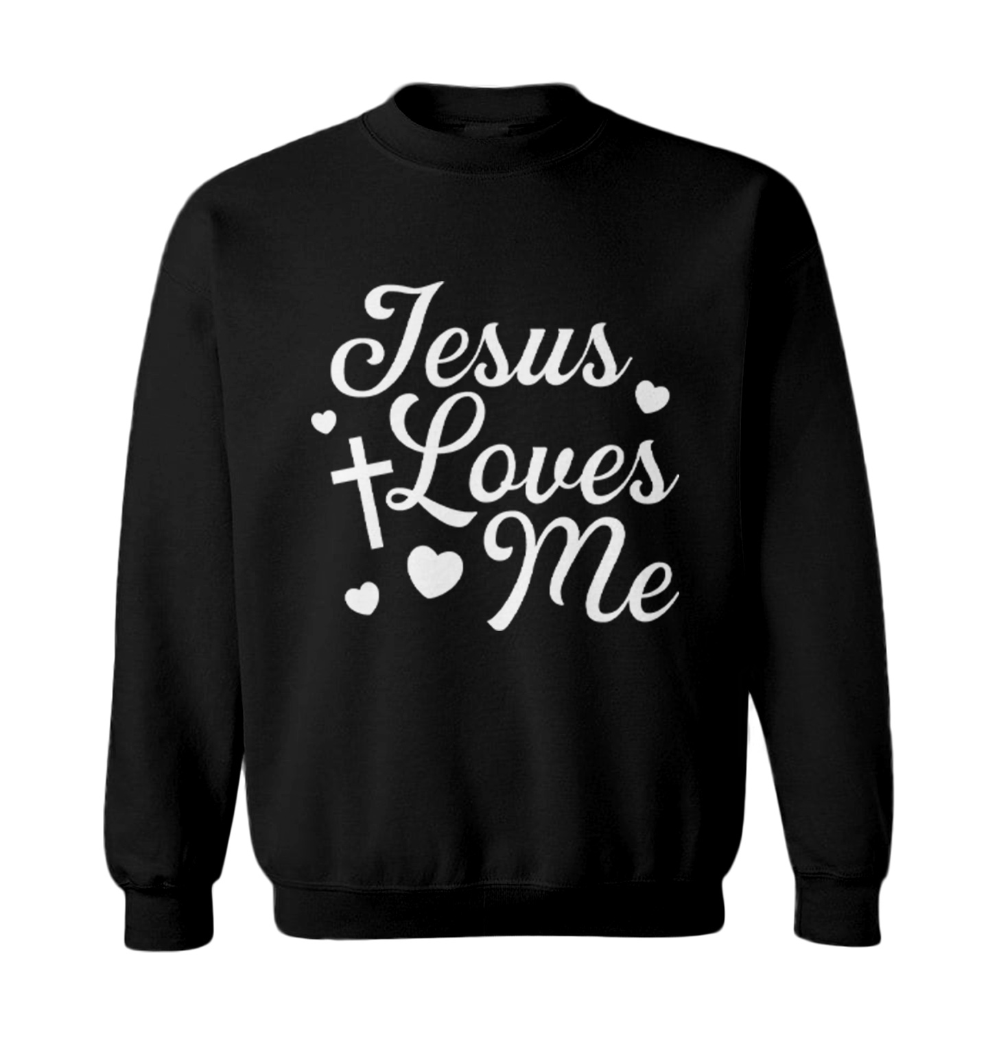 Jesus Loves Me - Religious Cross God Christ Love Church Toddler Crewneck Sweater - Picture 2 of 8