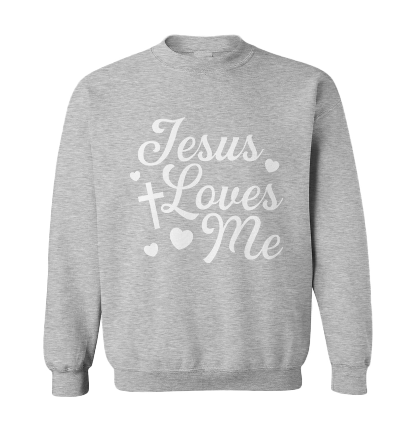 Jesus Loves Me - Religious Cross God Christ Love Church Toddler Crewneck Sweater - Picture 4 of 8