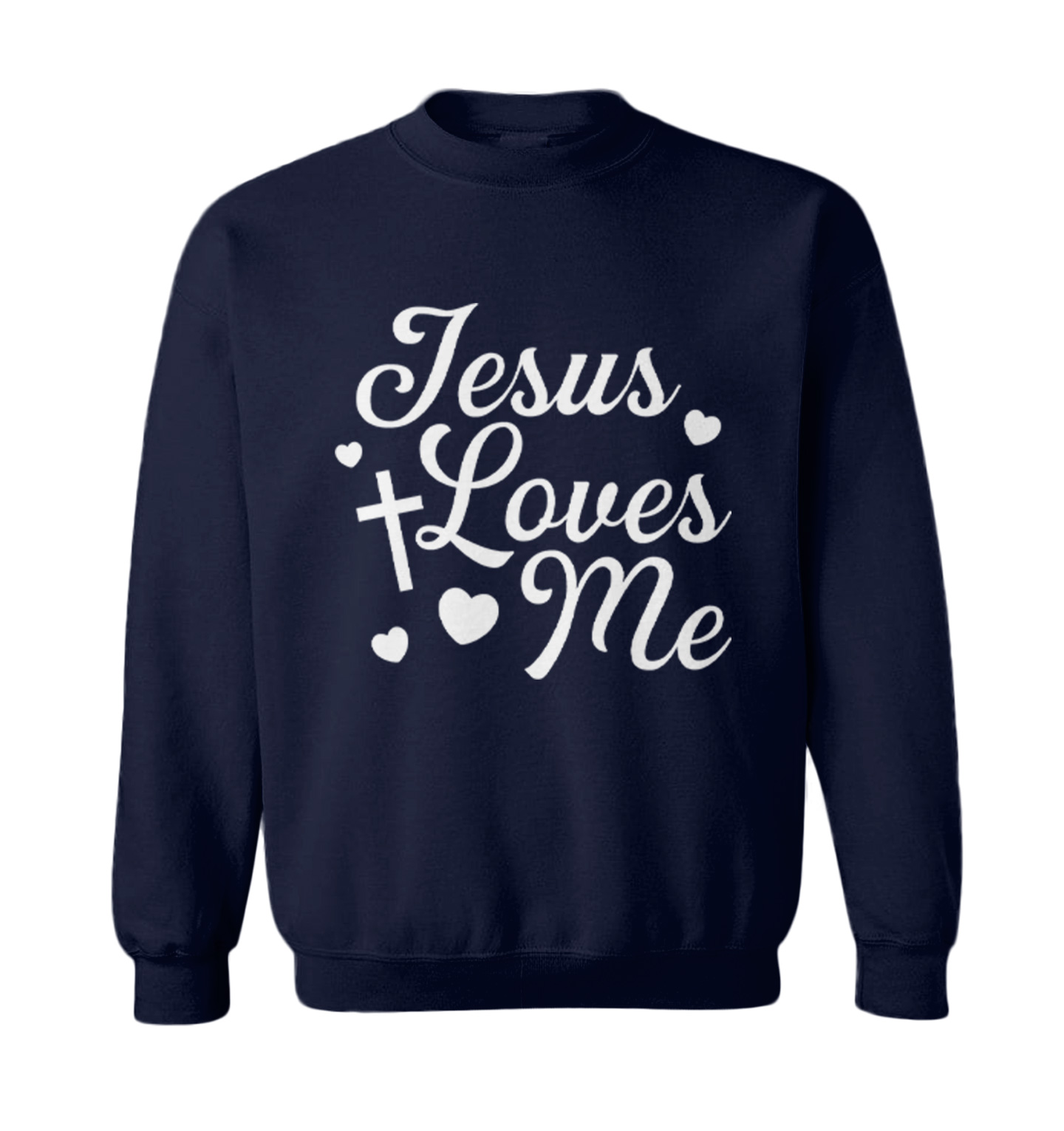Jesus Loves Me - Religious Cross God Christ Love Church Toddler Crewneck Sweater - Picture 5 of 8
