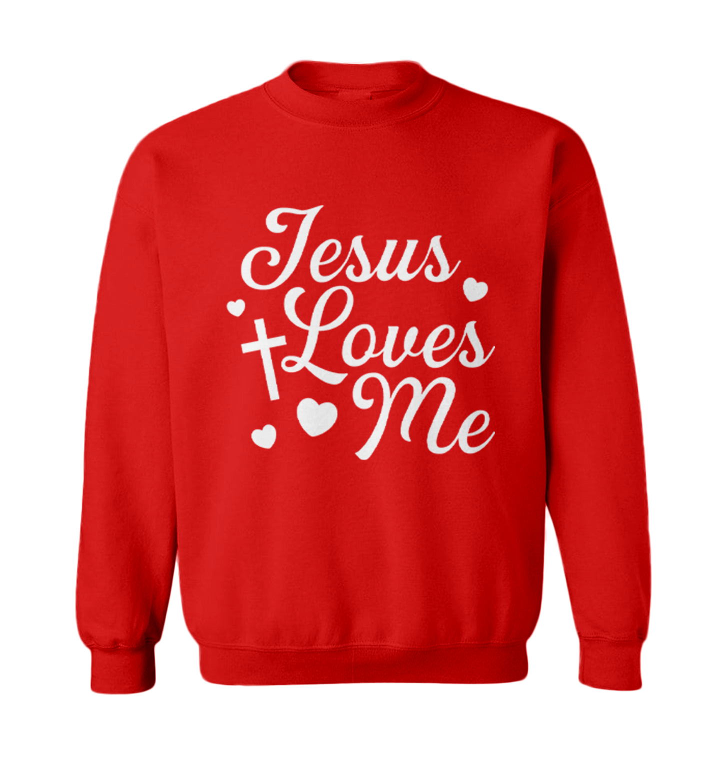 Jesus Loves Me - Religious Cross God Christ Love Church Toddler Crewneck Sweater - Picture 7 of 8