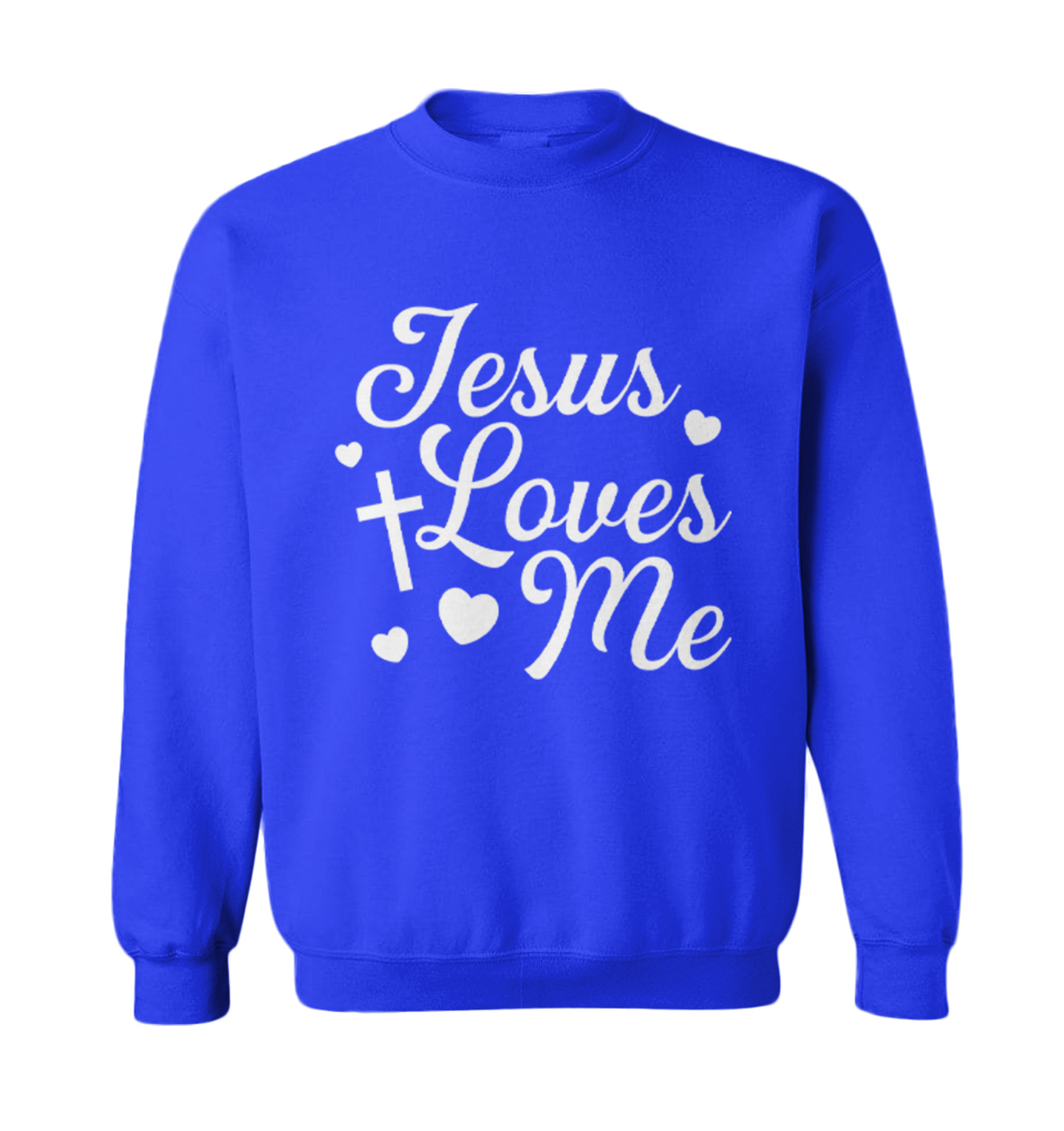 Jesus Loves Me - Religious Cross God Christ Love Church Toddler Crewneck Sweater - Picture 8 of 8