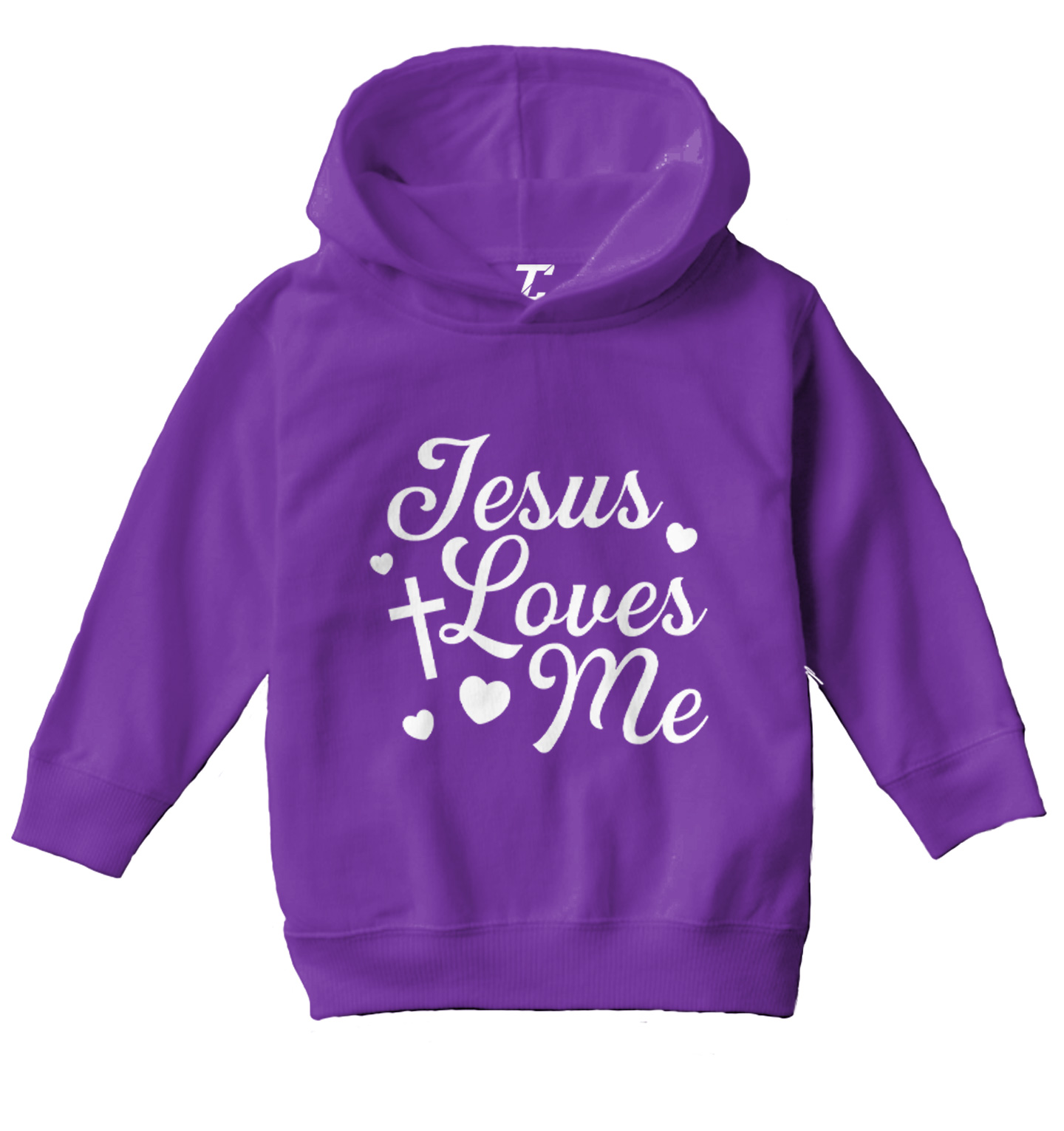 Jesus Loves Me - Religious Cross God Christ Love Church Toddler/Youth Hoodie - Picture 9 of 12