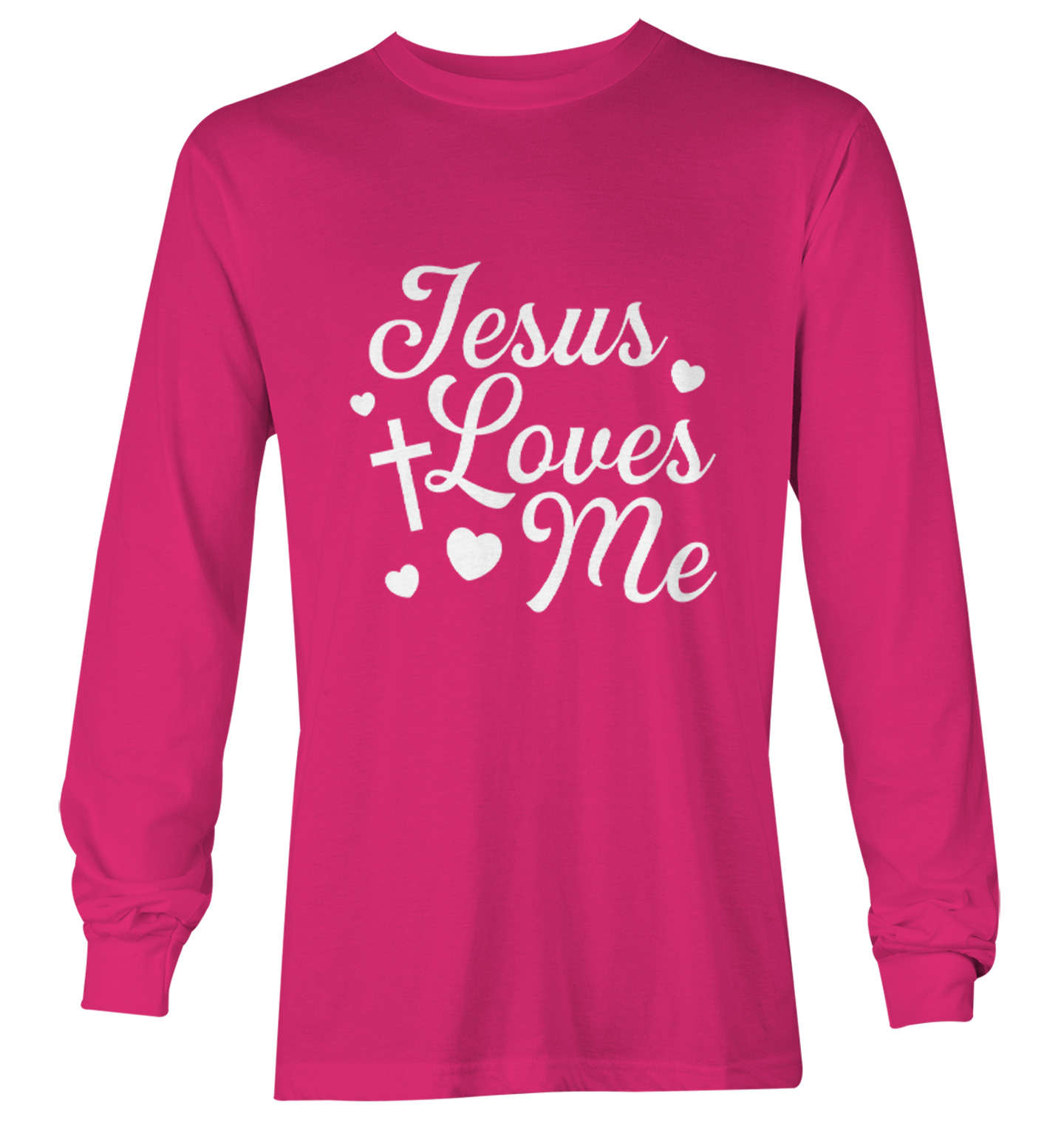Jesus Loves Me - Religious Cross God Christ Love Church Youth T-Shirt - Picture 18 of 20