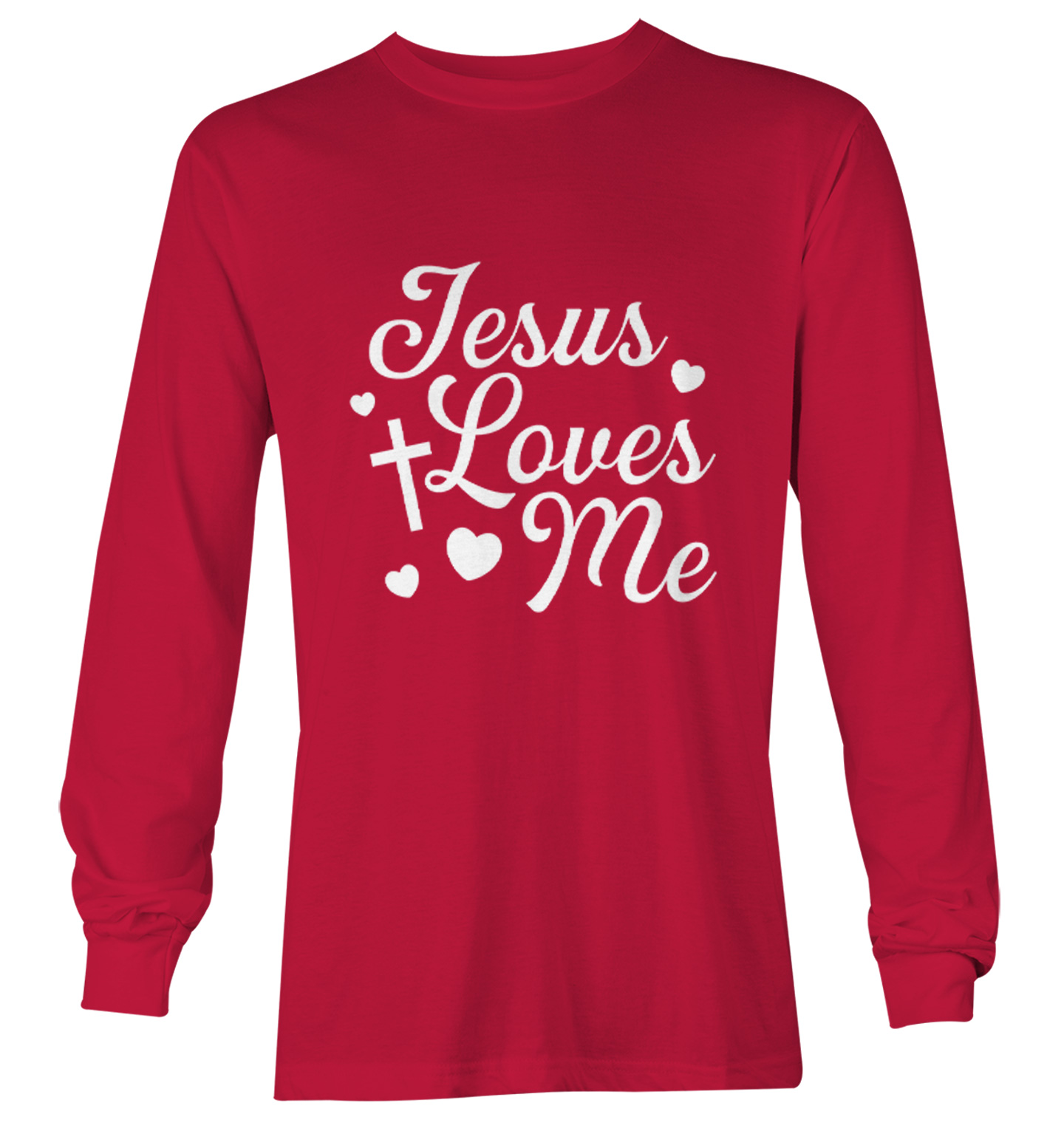 Jesus Loves Me - Religious Cross God Christ Love Church Youth T-Shirt - Picture 19 of 20