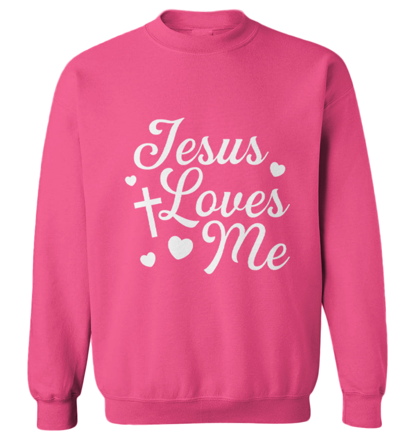 Jesus Loves Me - Religious Cross God Christ Love Church Toddler Crewneck Sweater - Picture 6 of 8
