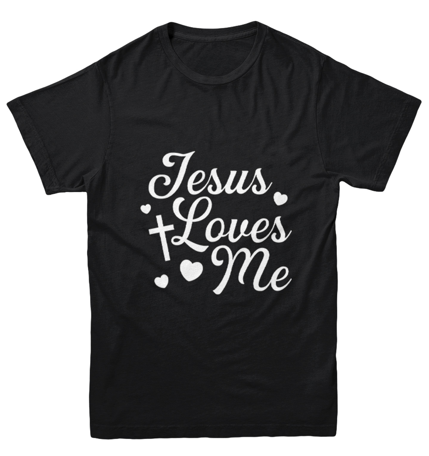 Jesus Loves Me - Religious Cross God Christ Love Church Youth T-Shirt - Picture 2 of 20