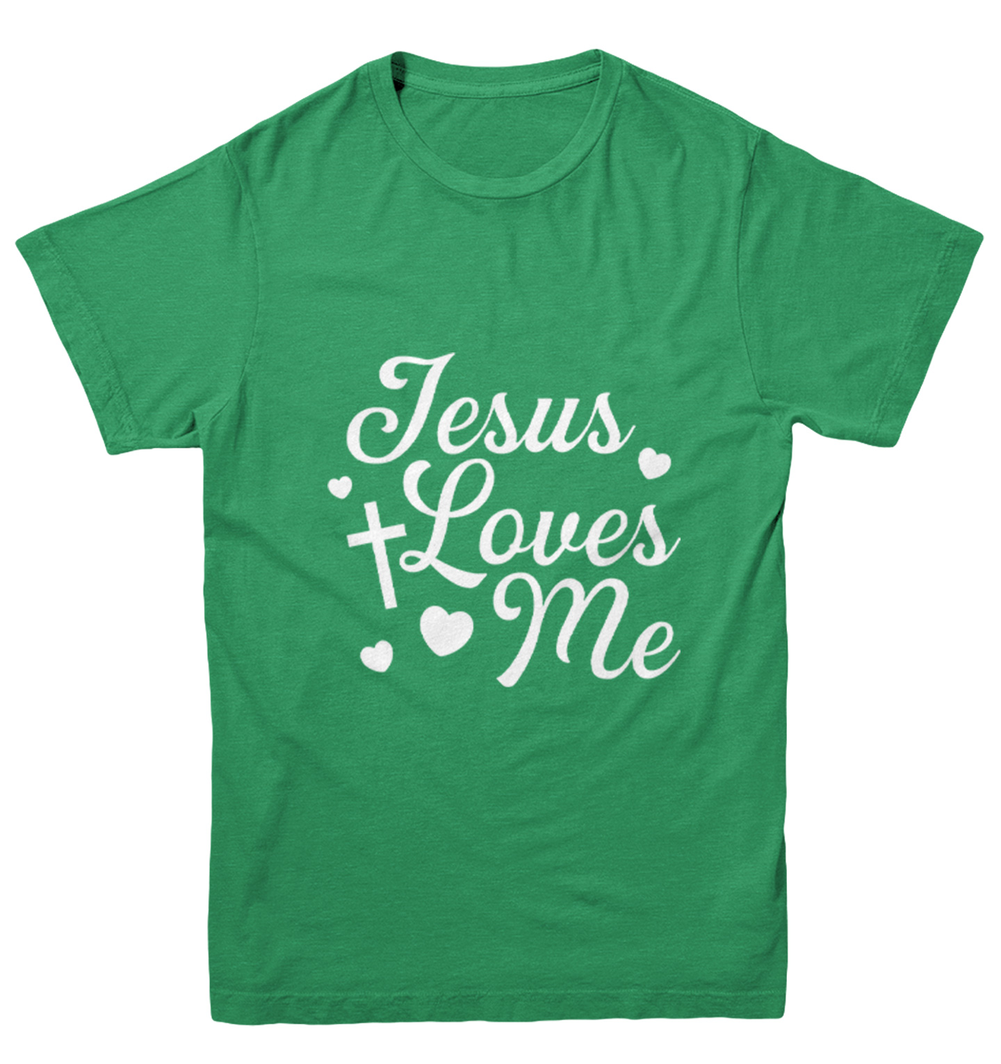 Jesus Loves Me - Religious Cross God Christ Love Church Youth T-Shirt - Picture 4 of 20
