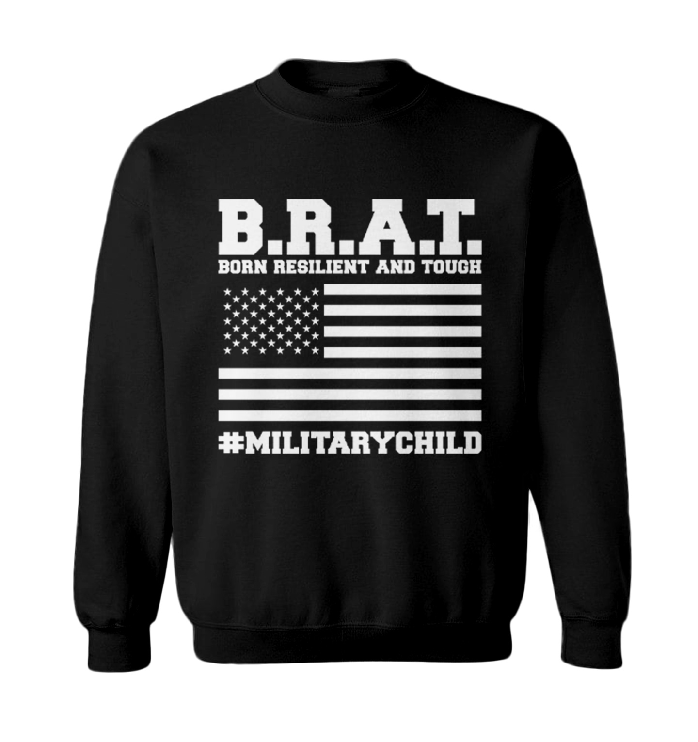 Born Resilient And Tough - Military Child United States Toddler Crewneck Sweater - Picture 2 of 8