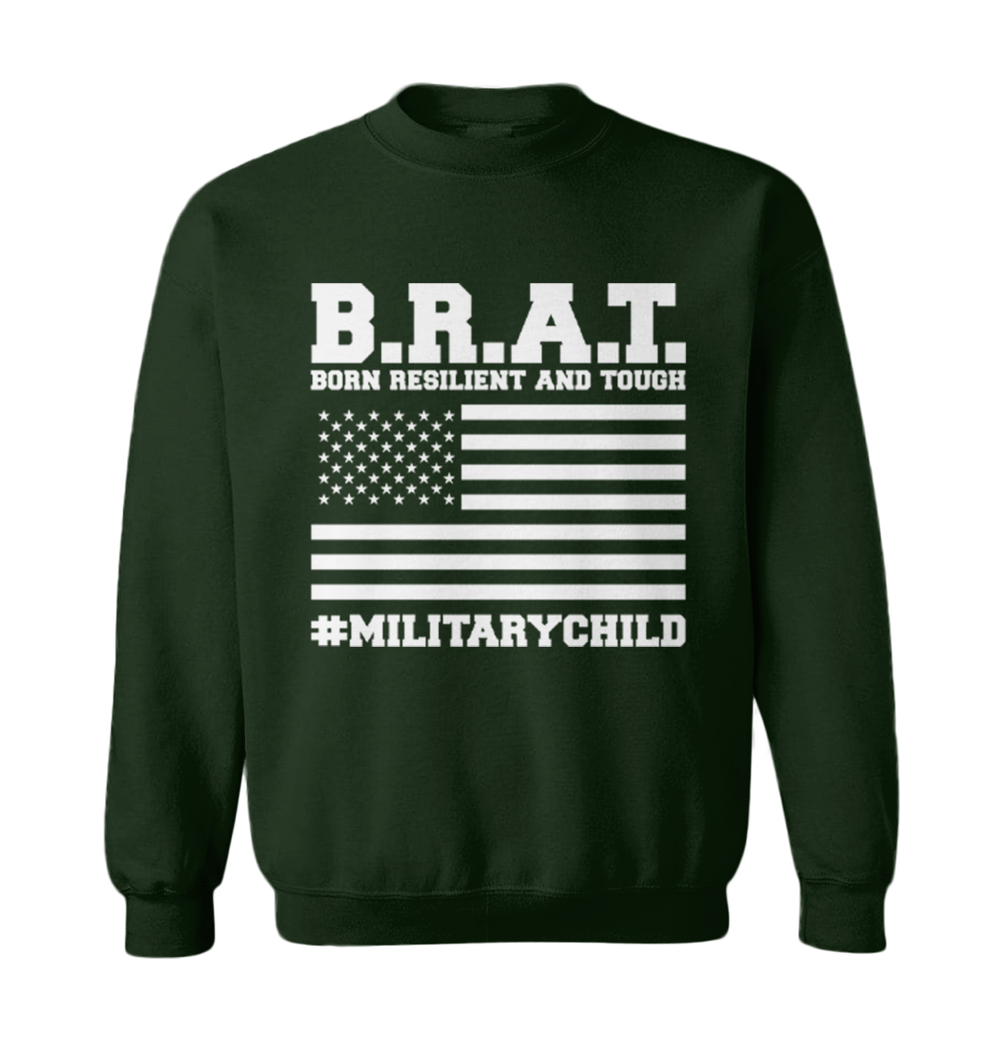 Born Resilient And Tough - Military Child United States Toddler Crewneck Sweater - Picture 3 of 8