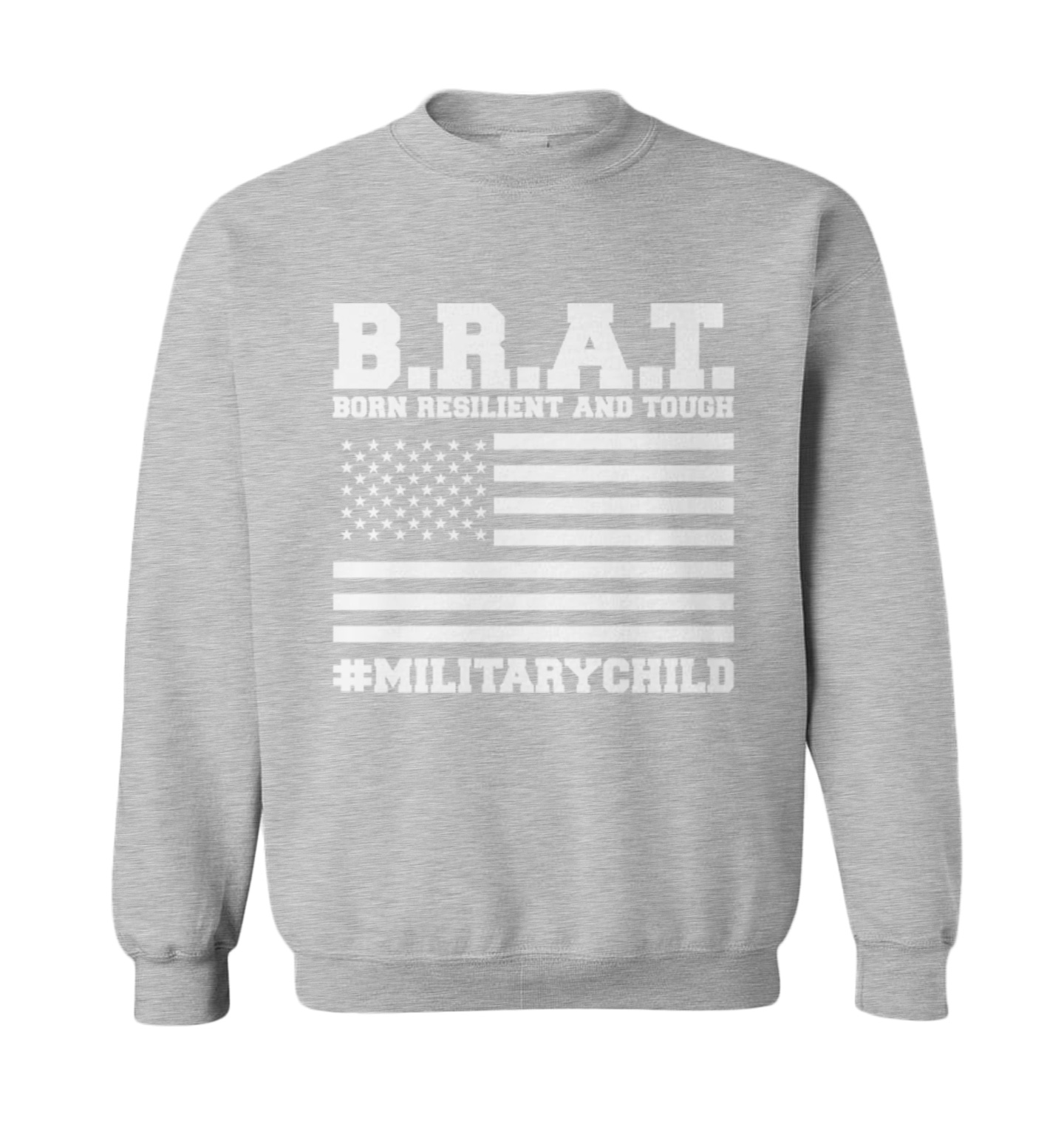 Born Resilient And Tough - Military Child United States Toddler Crewneck Sweater - Picture 4 of 8